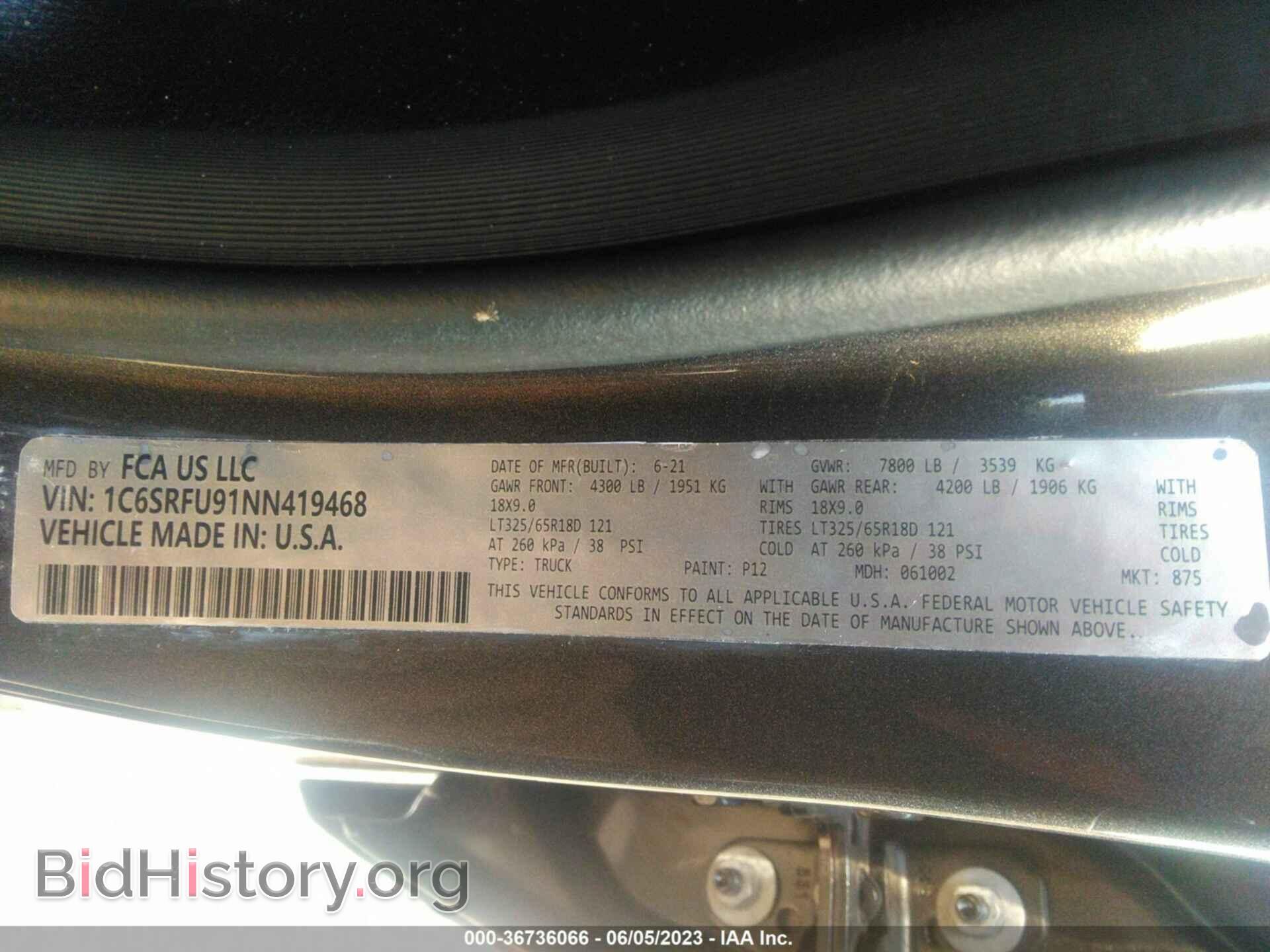 2022 RAM 1500 - VIN: 1C6SRFU93NN104610 - Photo 9