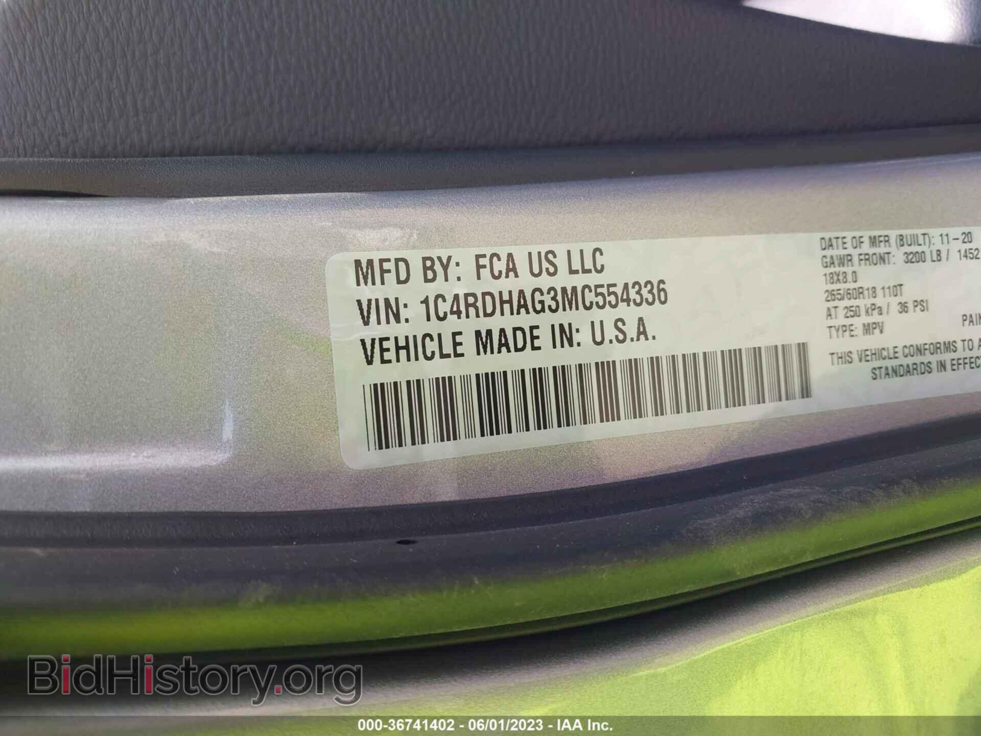 2021 DODGE DURANGO - VIN: 1C4RDHAG3MC554336 - Фото 9