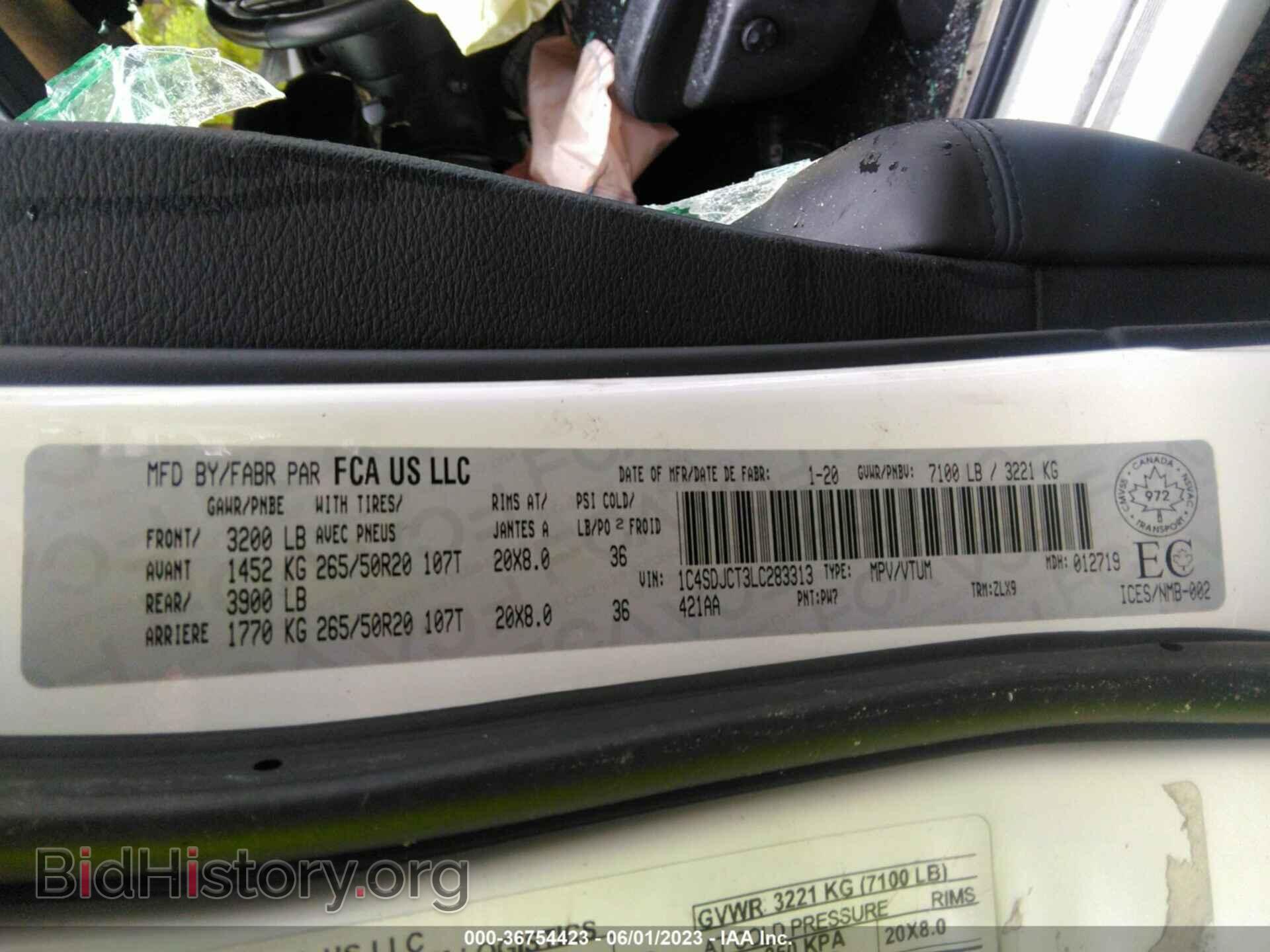 2020 DODGE DURANGO - VIN: 1C4SDJCT3LC283313 - Фото 9