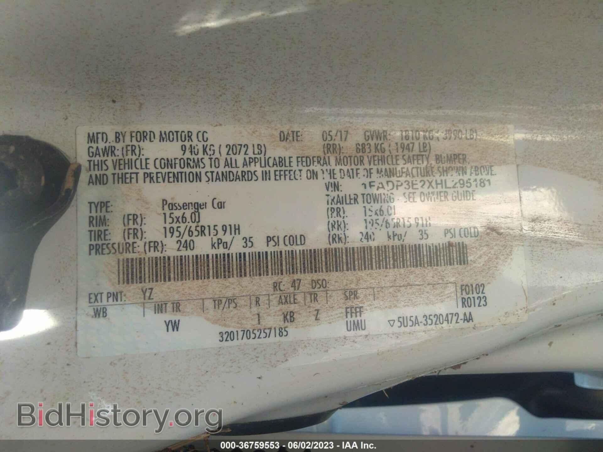 2017 FORD FOCUS - VIN: 1FADP3E2XHL295181 - Photo 9