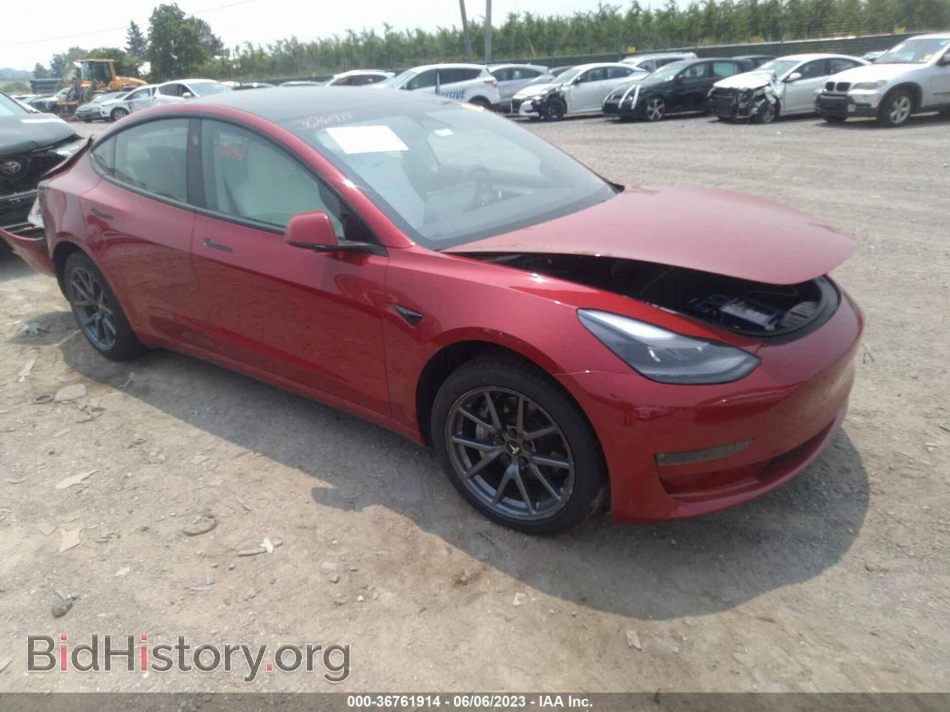Photo 5YJ3E1EB2NF180931 - TESLA MODEL 3 2022