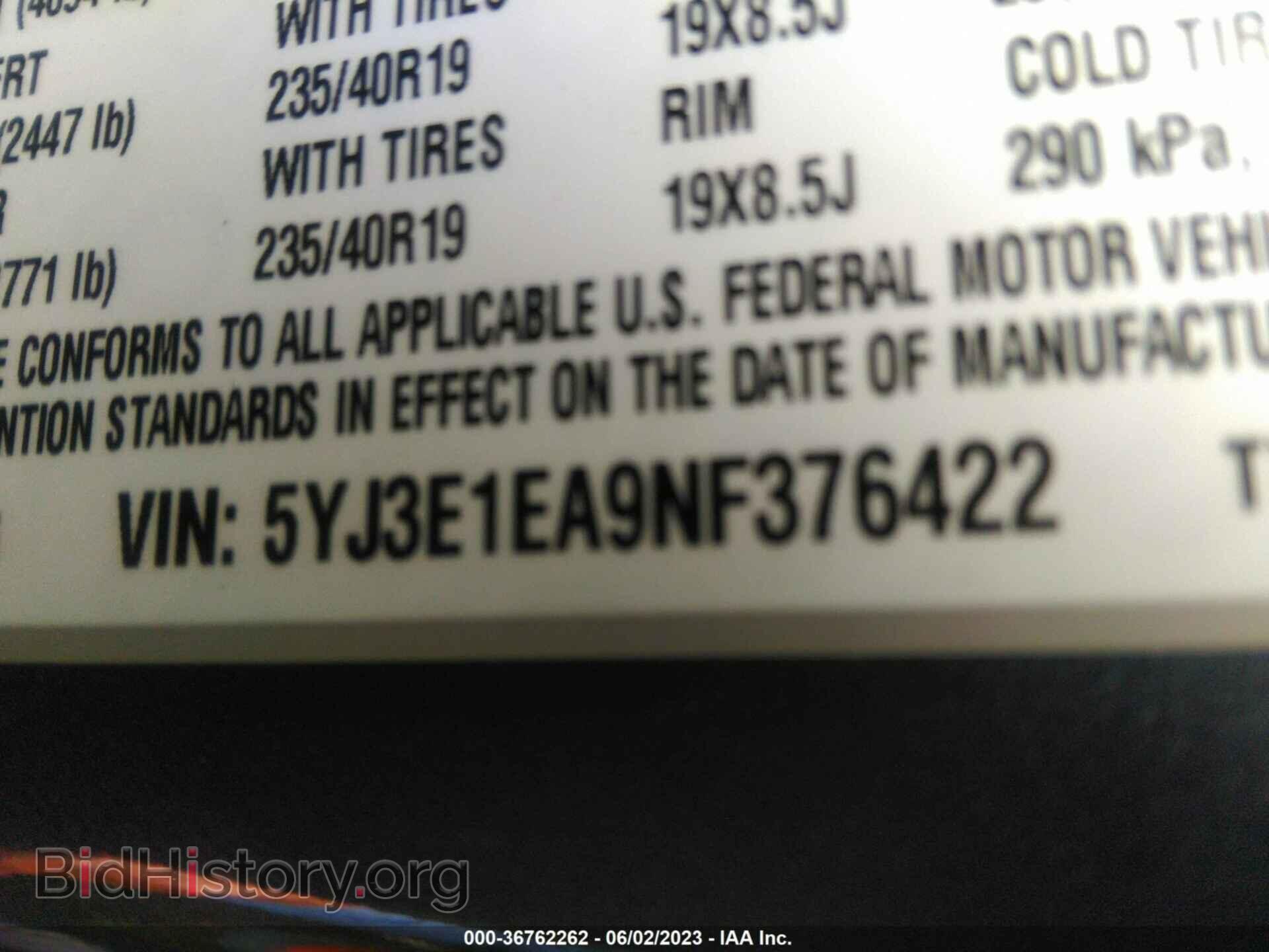 2022 TESLA MODEL 3 - VIN: 5YJ3E1EA9NF376422 - Фото 9