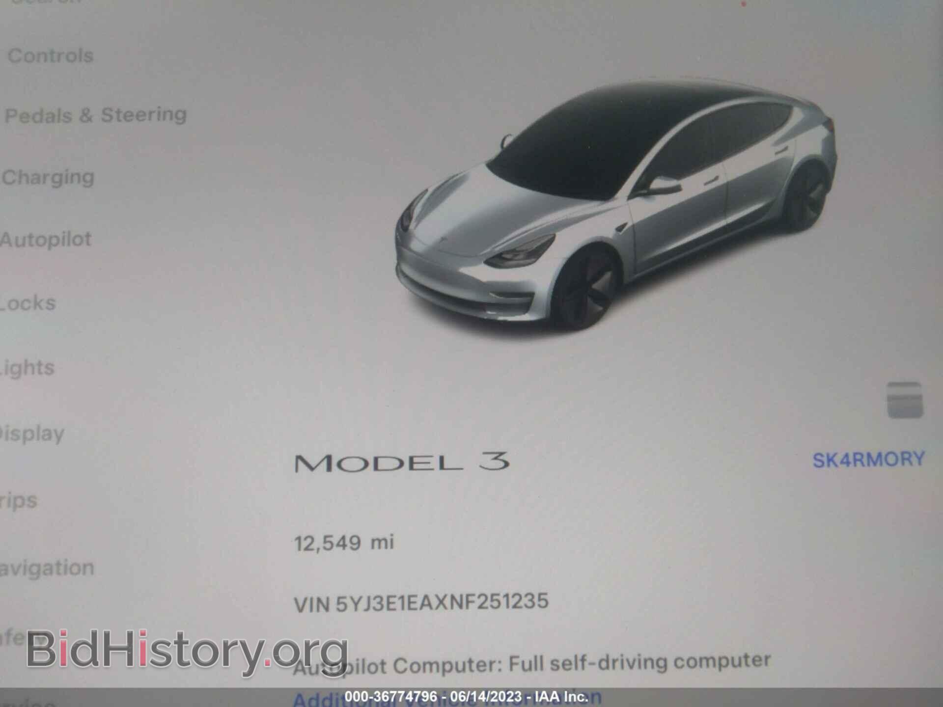 2022 TESLA MODEL 3 - VIN: 5YJ3E1EAXNF251235 - Фото 7
