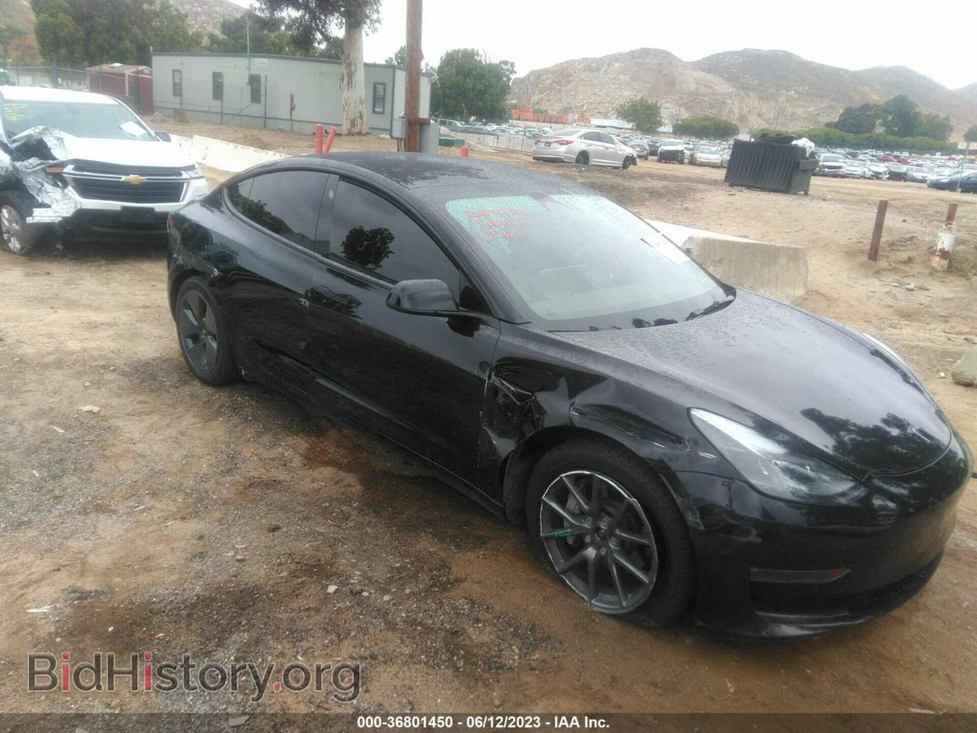 Photo 5YJ3E1EB3NF208123 - TESLA MODEL 3 2022