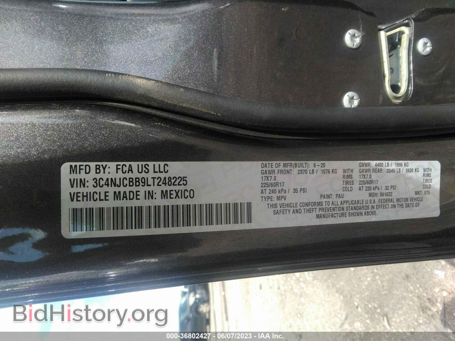 2020 JEEP COMPASS - VIN: 3C4NJCBB9LT248225 - Photo 9
