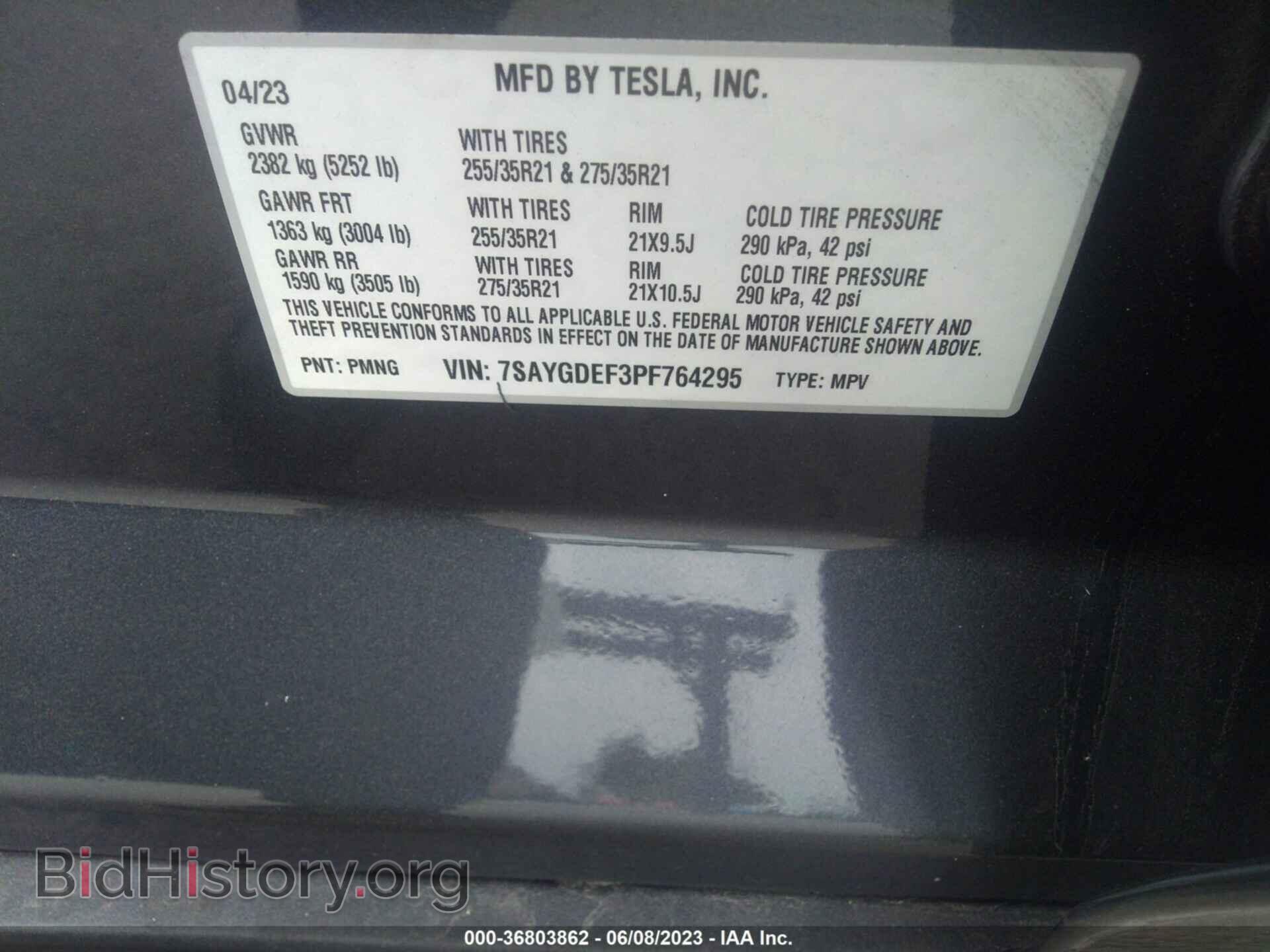 2023 TESLA MODEL Y - VIN: 7SAYGDEF3PF764295 - Photo 9