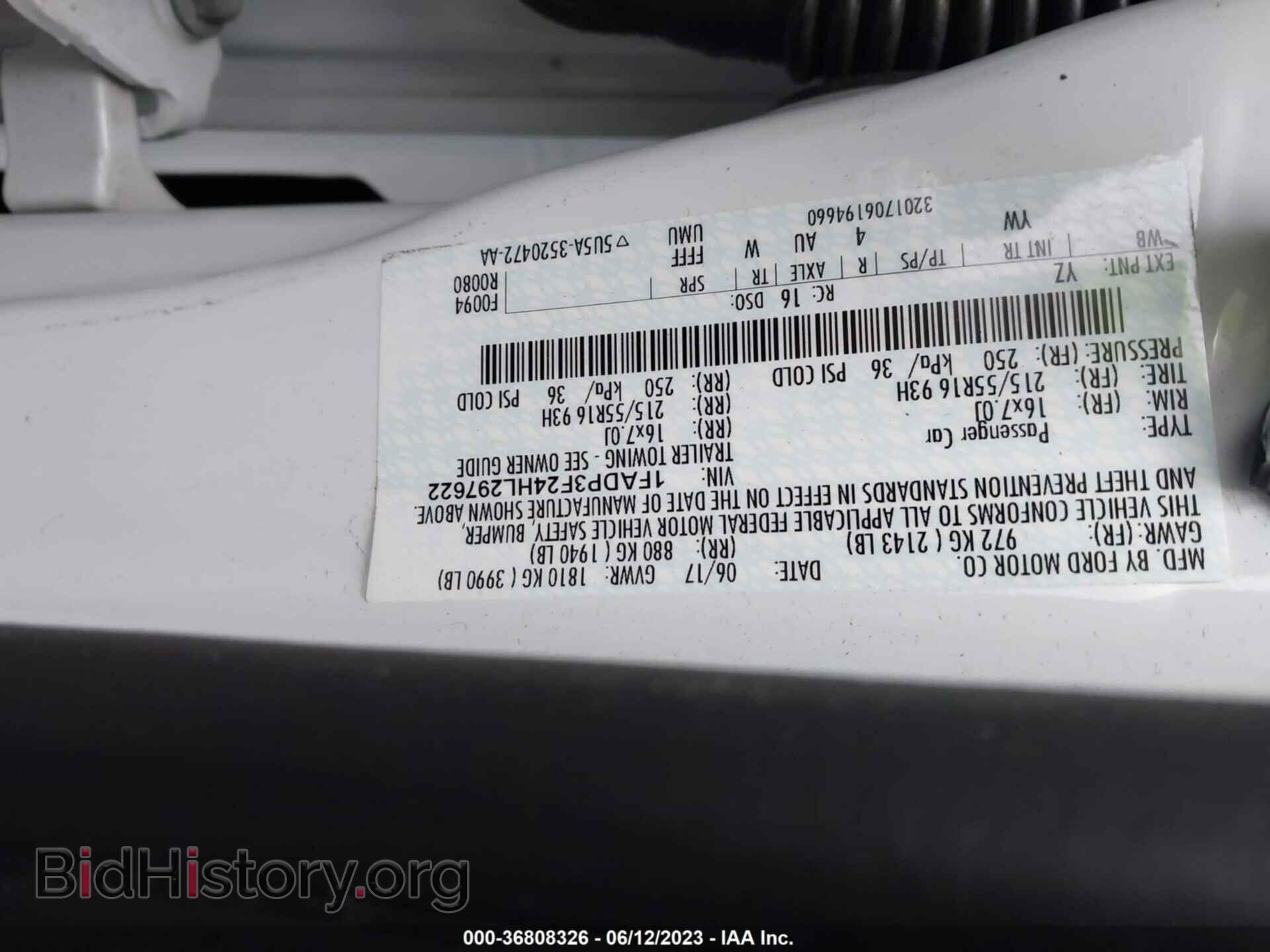 2017 FORD FOCUS - VIN: 1FADP3F24HL297622 - Фото 9
