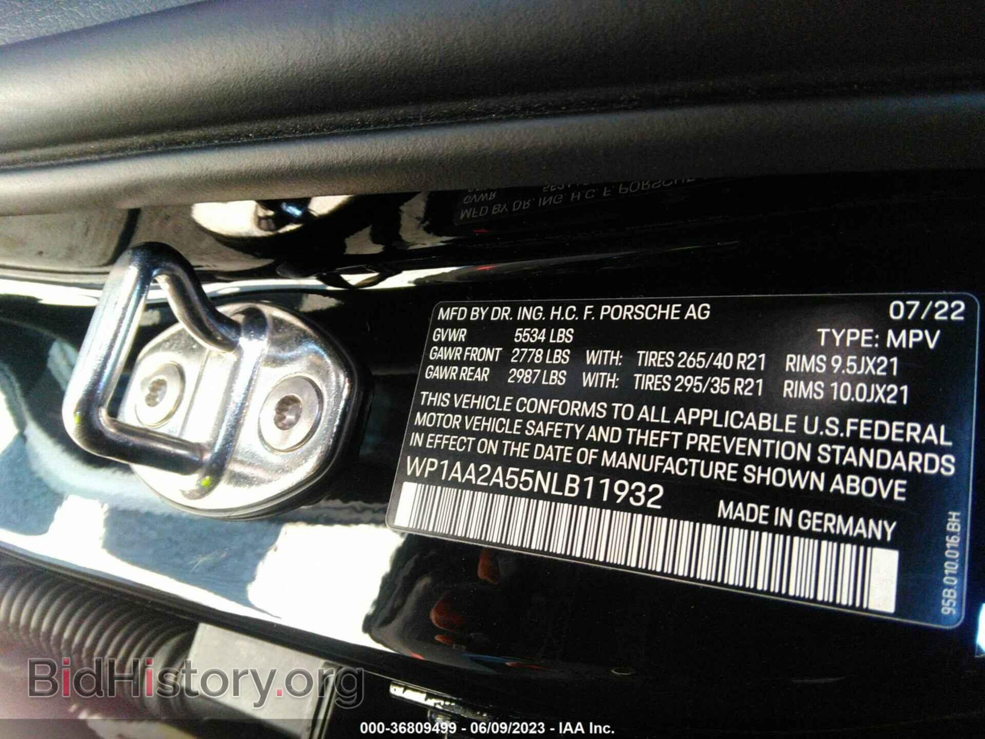 2022 PORSCHE MACAN - VIN: WP1AA2A55NLB11932 - Photo 9