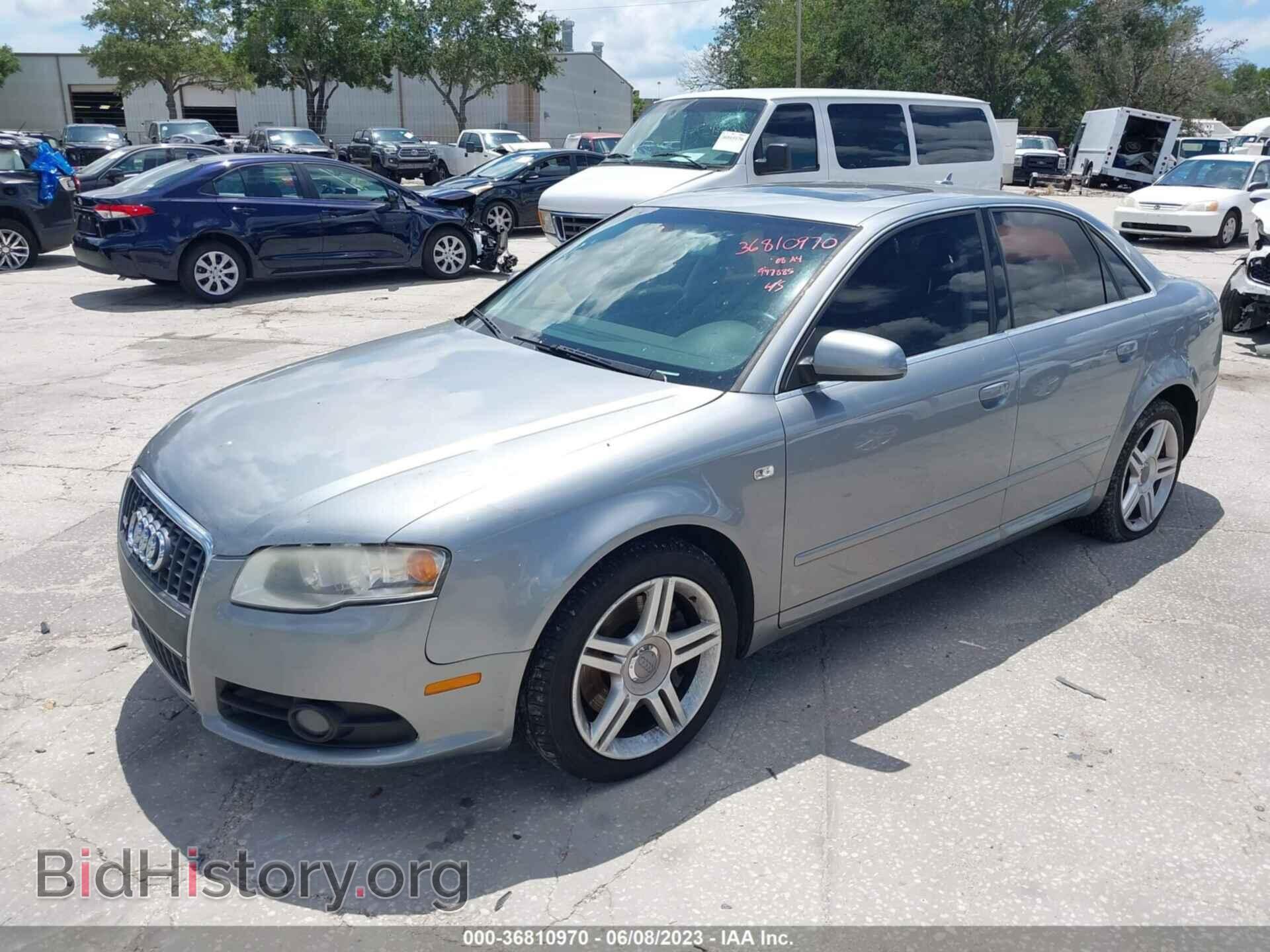 2008 AUDI A4 - VIN: WAUAF78E18A090631 - Фото 2