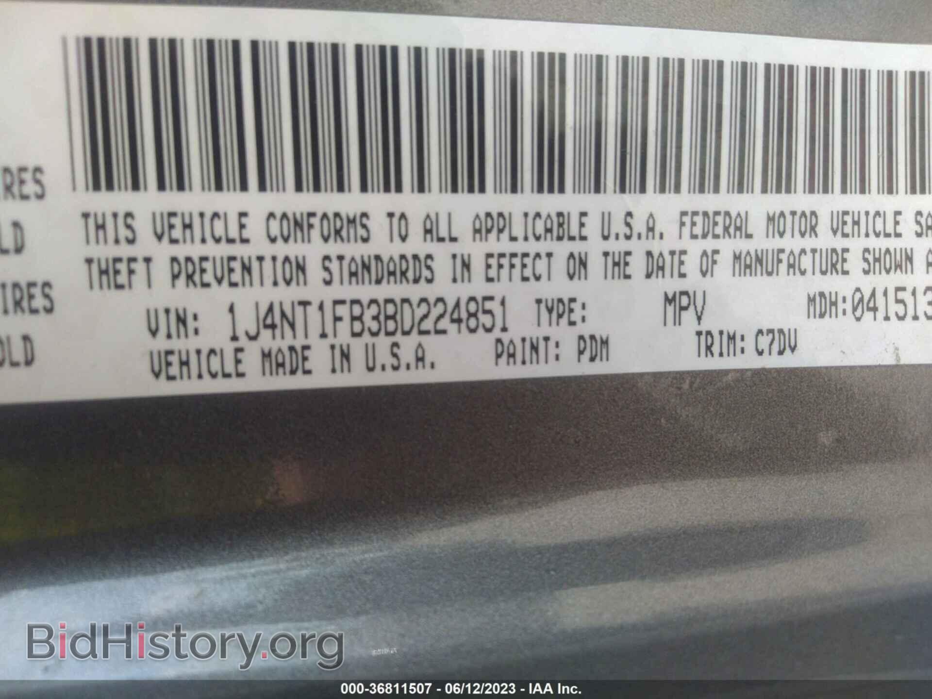 2011 JEEP COMPASS - VIN: 1J4NT1FB3BD224851 - Photo 9