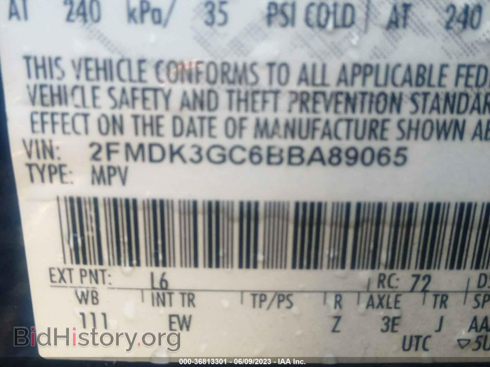 2011 FORD EDGE - VIN: 2FMDK3GC6BBA89065 - Photo 9