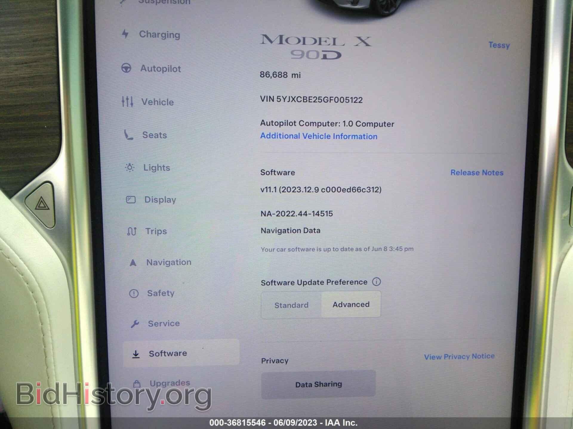 2016 TESLA MODEL X - VIN: 5YJXCBE25GF005122 - Photo 7