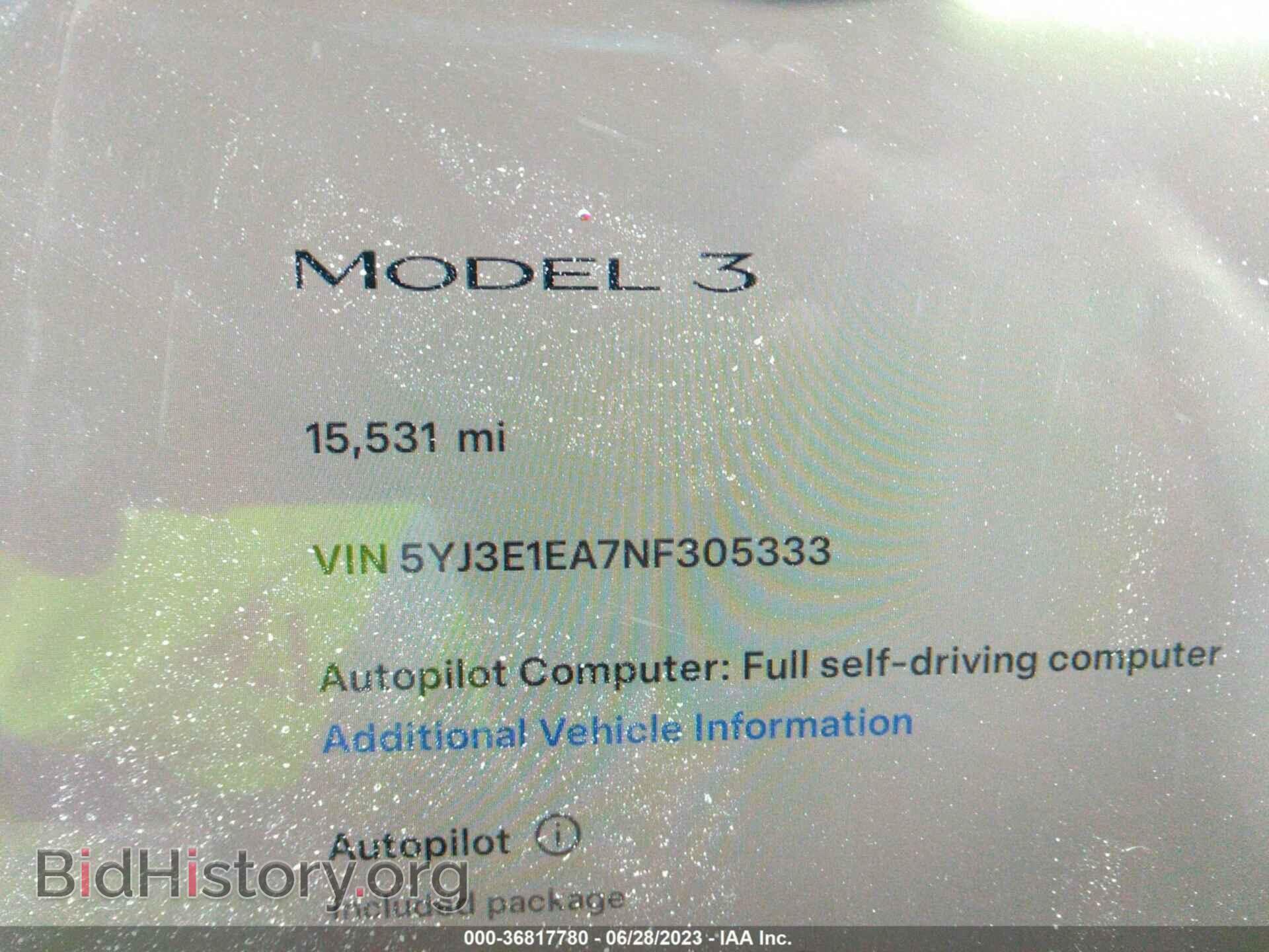 2022 TESLA MODEL 3 - VIN: 5YJ3E1EA7NF305333 - Фото 7
