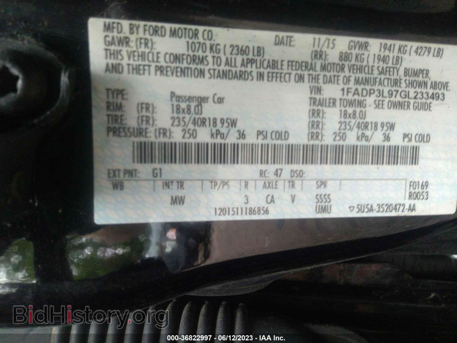2016 FORD FOCUS - VIN: 1FADP3L97GL233493 - Photo 9