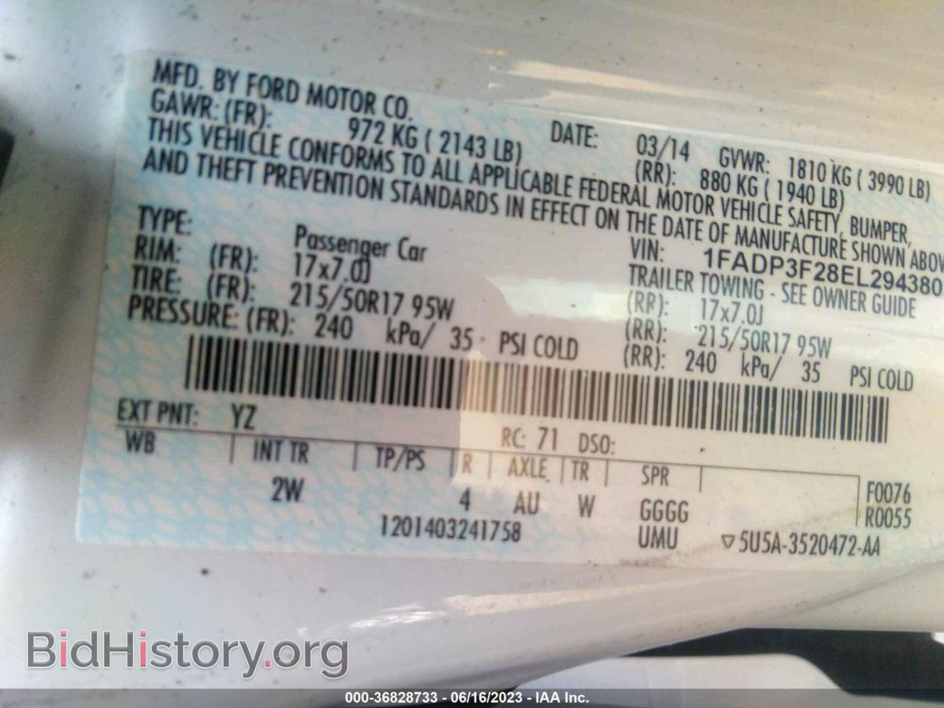 2014 FORD FOCUS - VIN: 1FADP3F28EL294380 - Photo 9