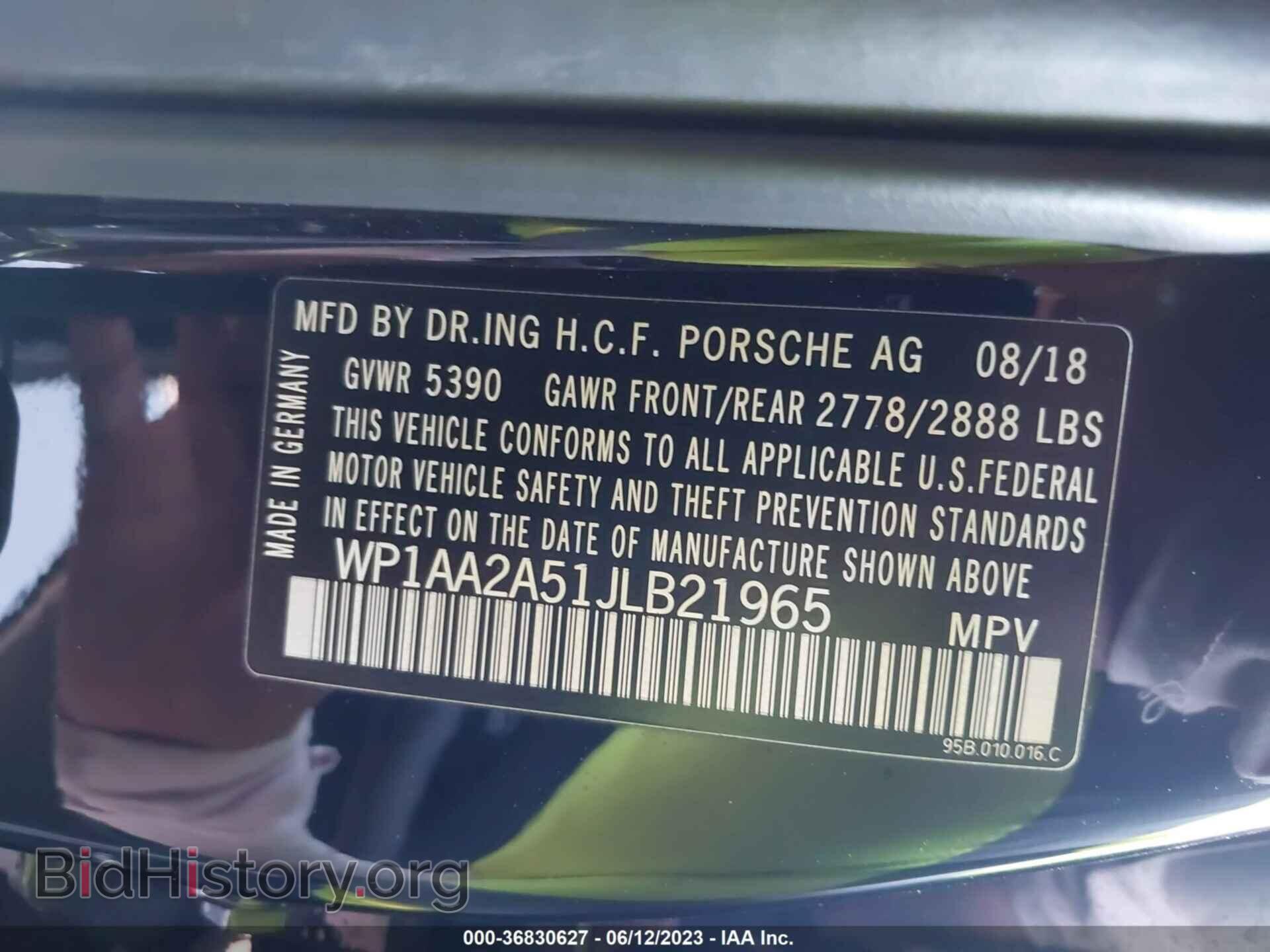 2018 PORSCHE MACAN - VIN: WP1AA2A51JLB21965 - Photo 9