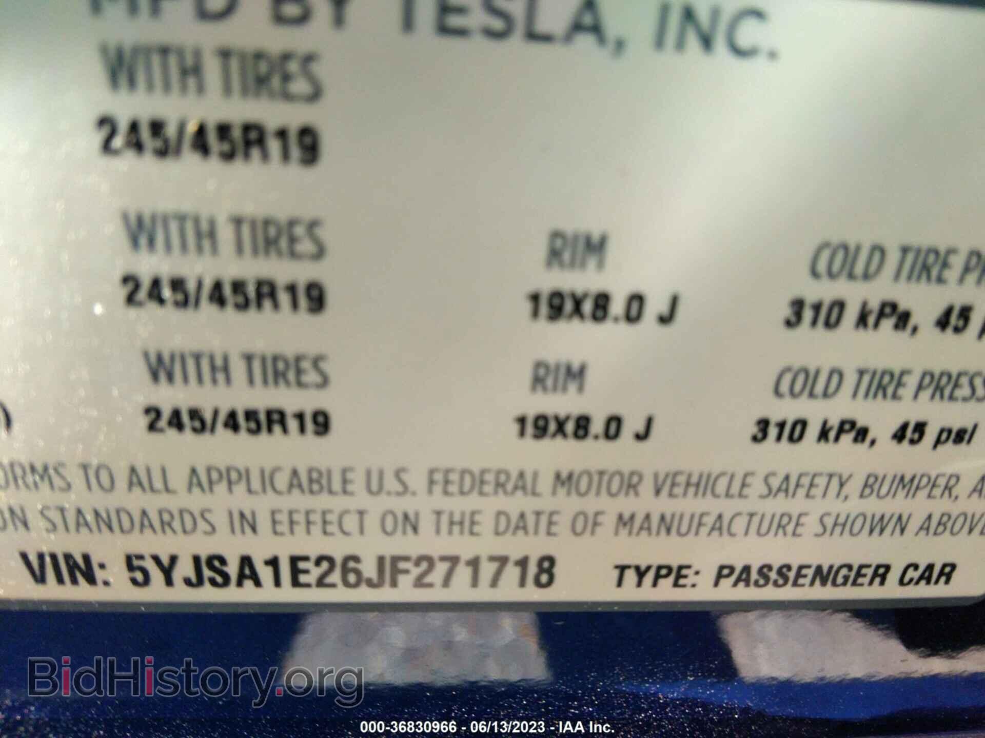 2018 TESLA MODEL S - VIN: 5YJSA1E26JF271718 - Photo 9