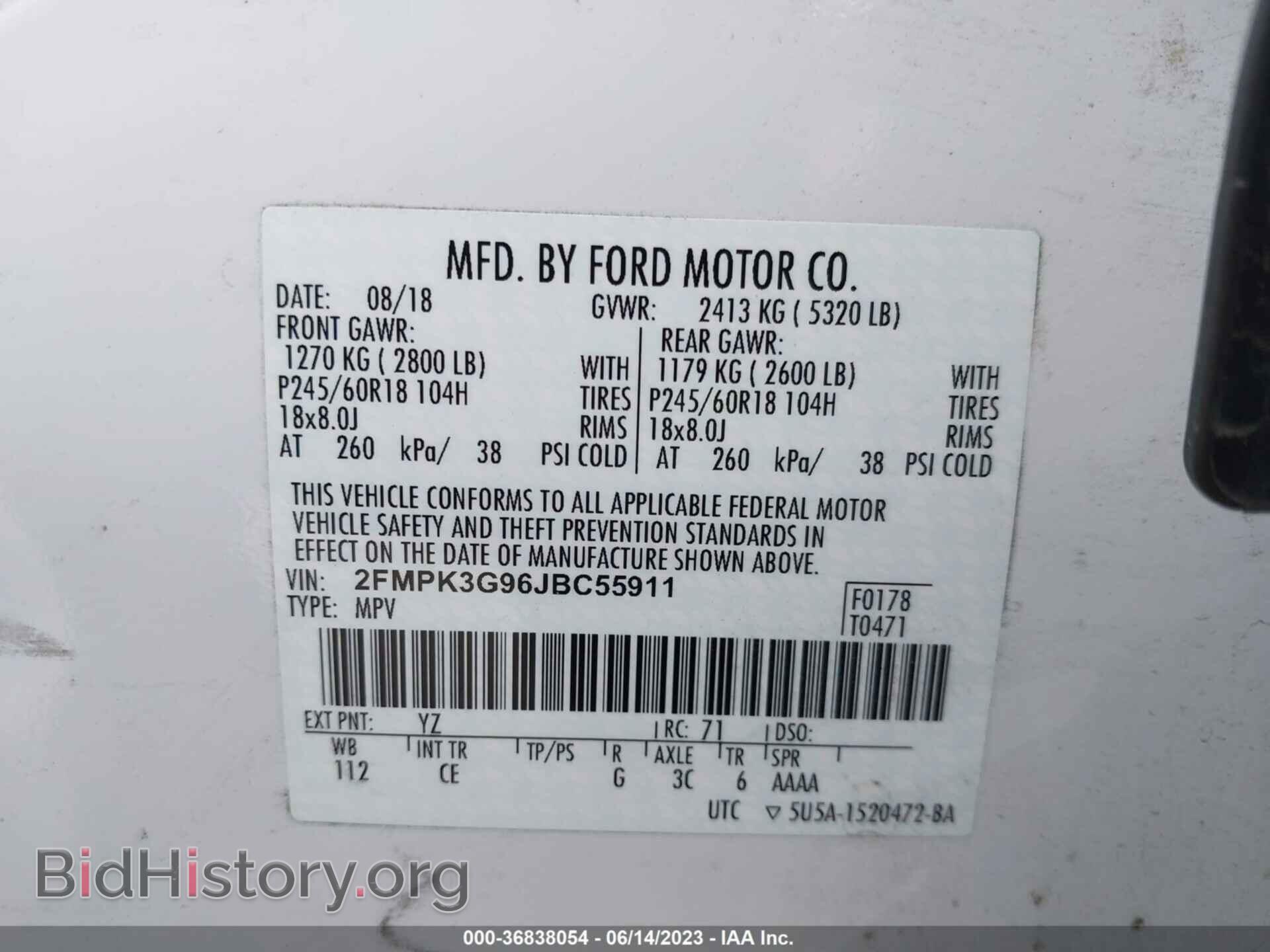 2018 FORD EDGE - VIN: 2FMPK3G96JBC55911 - Photo 9