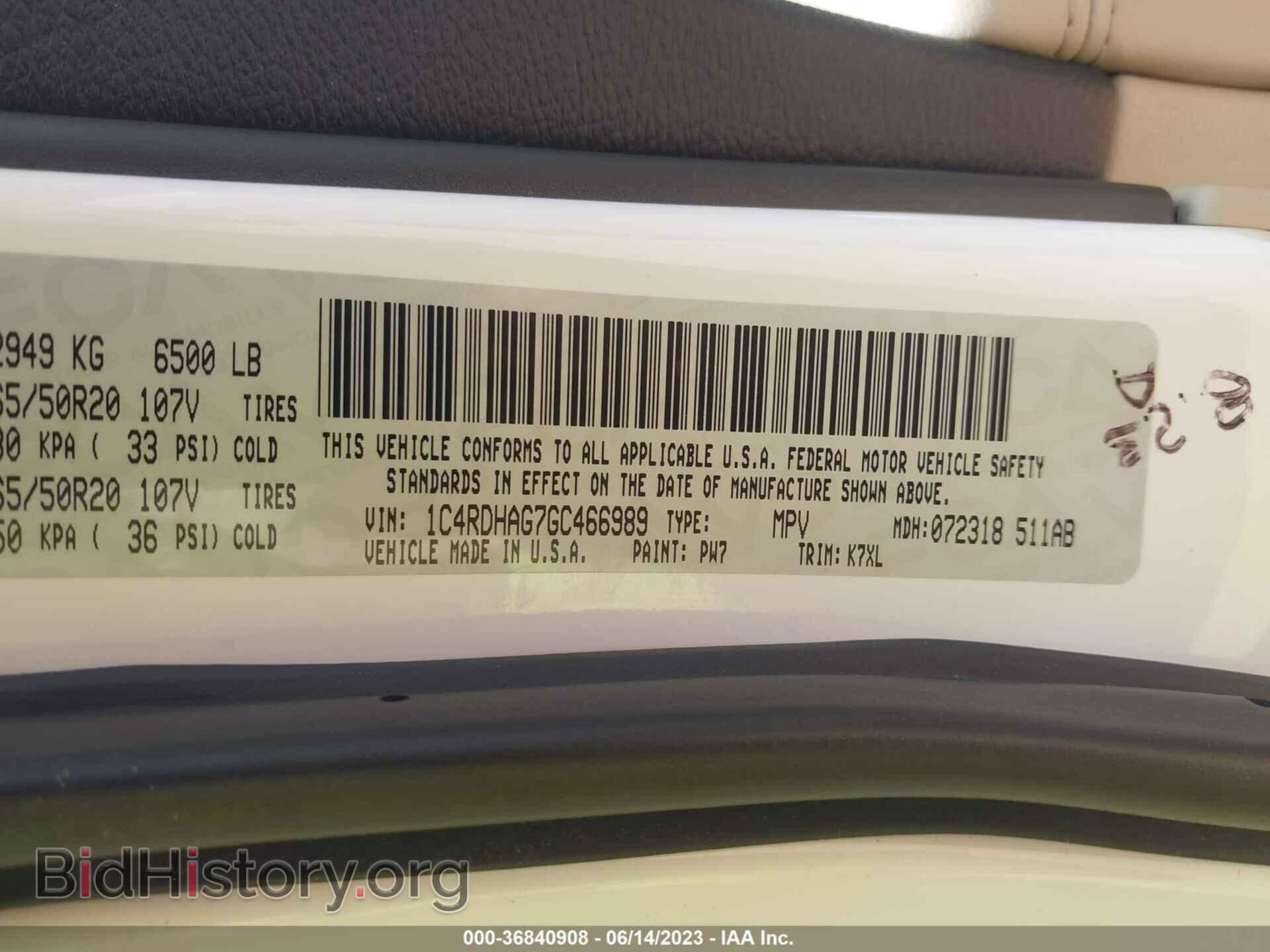 2016 DODGE DURANGO - VIN: 1C4RDHAG7GC466989 - Photo 9