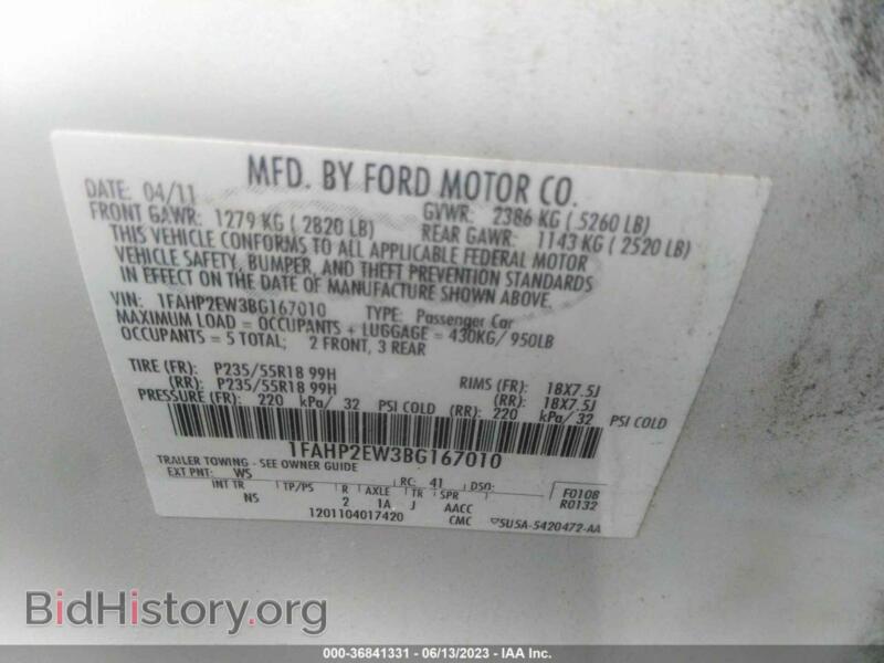2011 Ford TAURUS (VIN 1FAHP2EW3BG167010) — photo 9 of 16