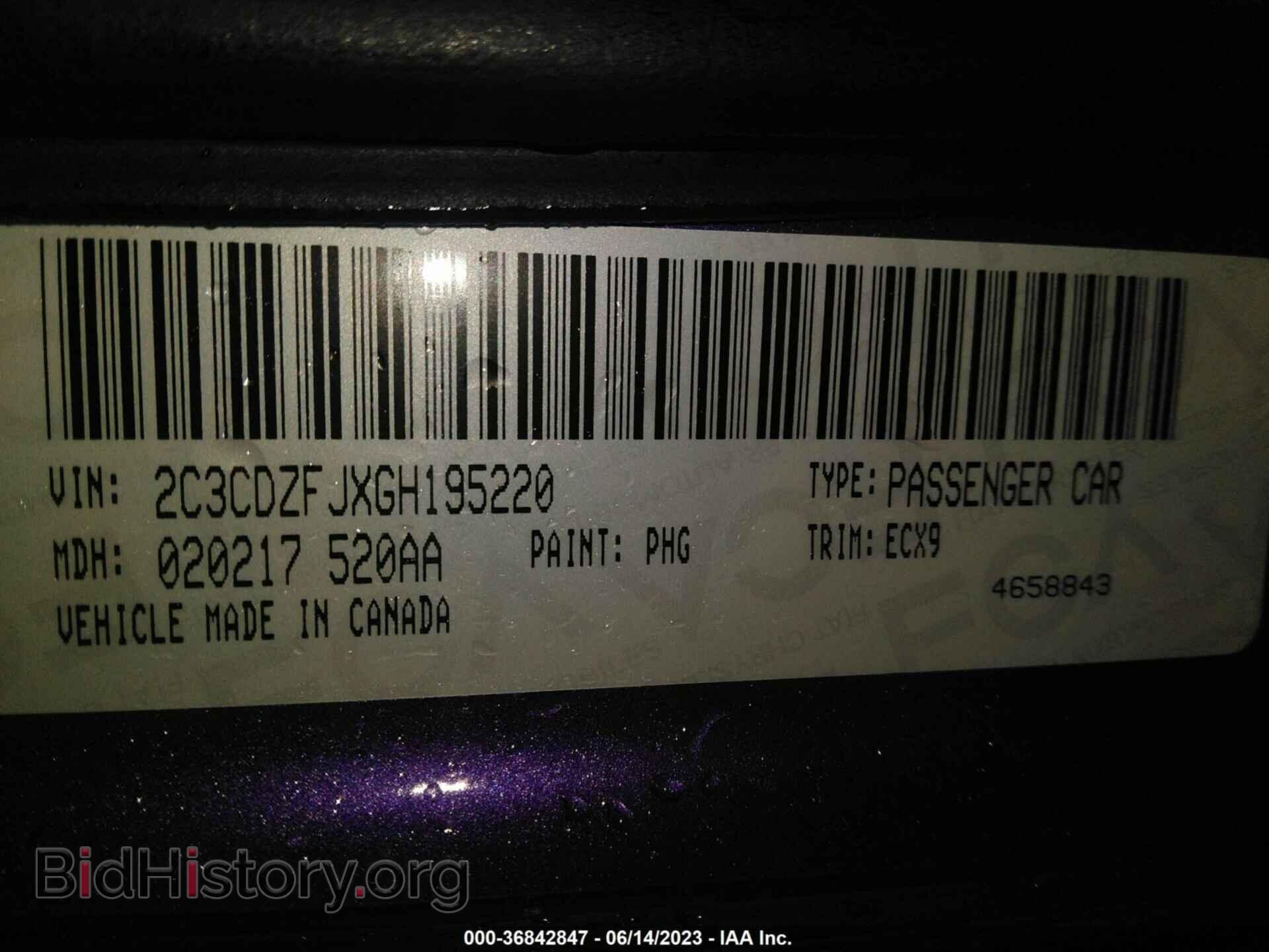 2016 DODGE CHALLENGER - VIN: 2C3CDZFJXGH195220 - Photo 9