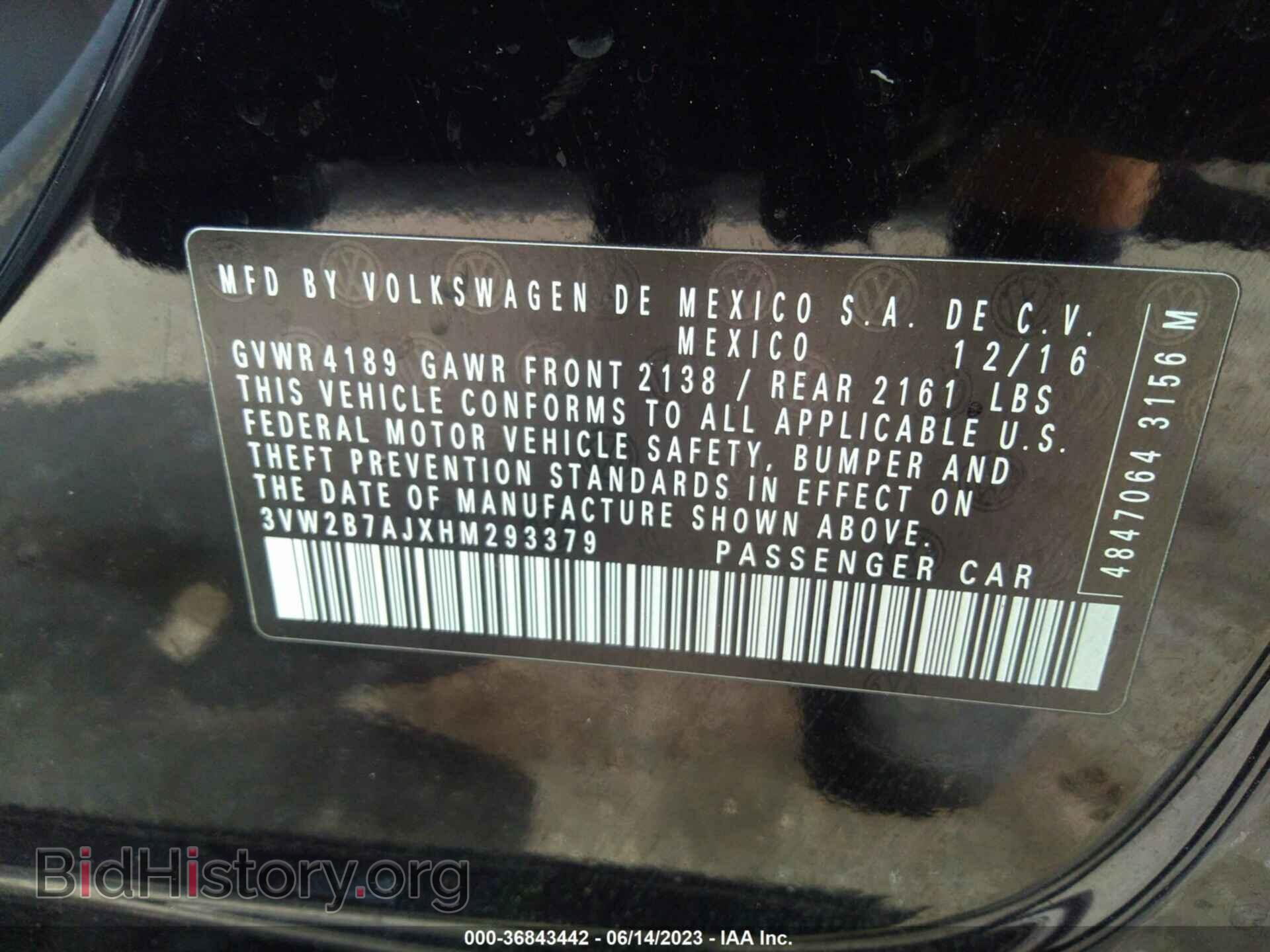 2017 VOLKSWAGEN JETTA - VIN: 3VW2B7AJXHM293379 - Фото 9