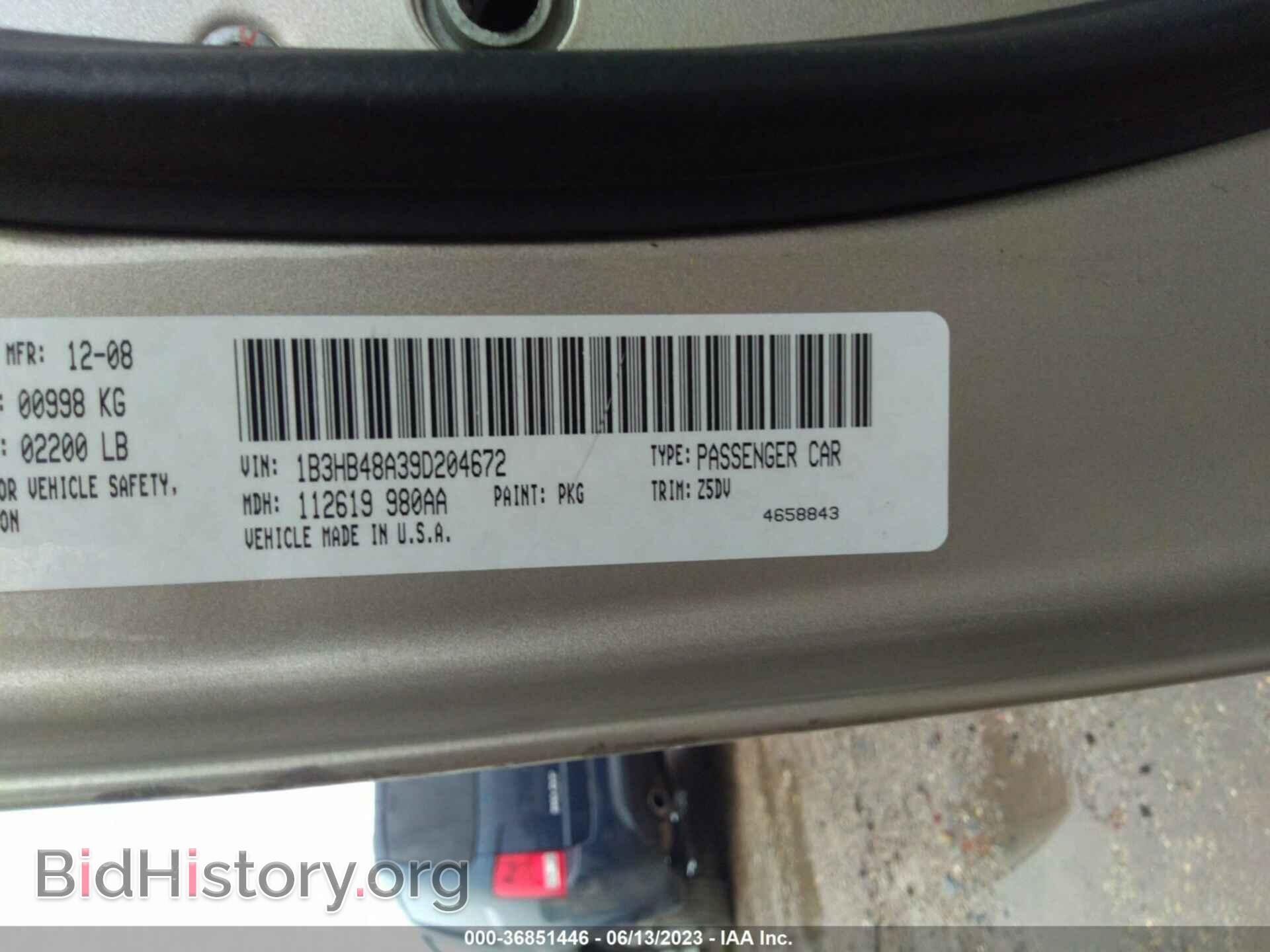 2009 DODGE CALIBER - VIN: 1B3HB48A39D204672 - Фото 9