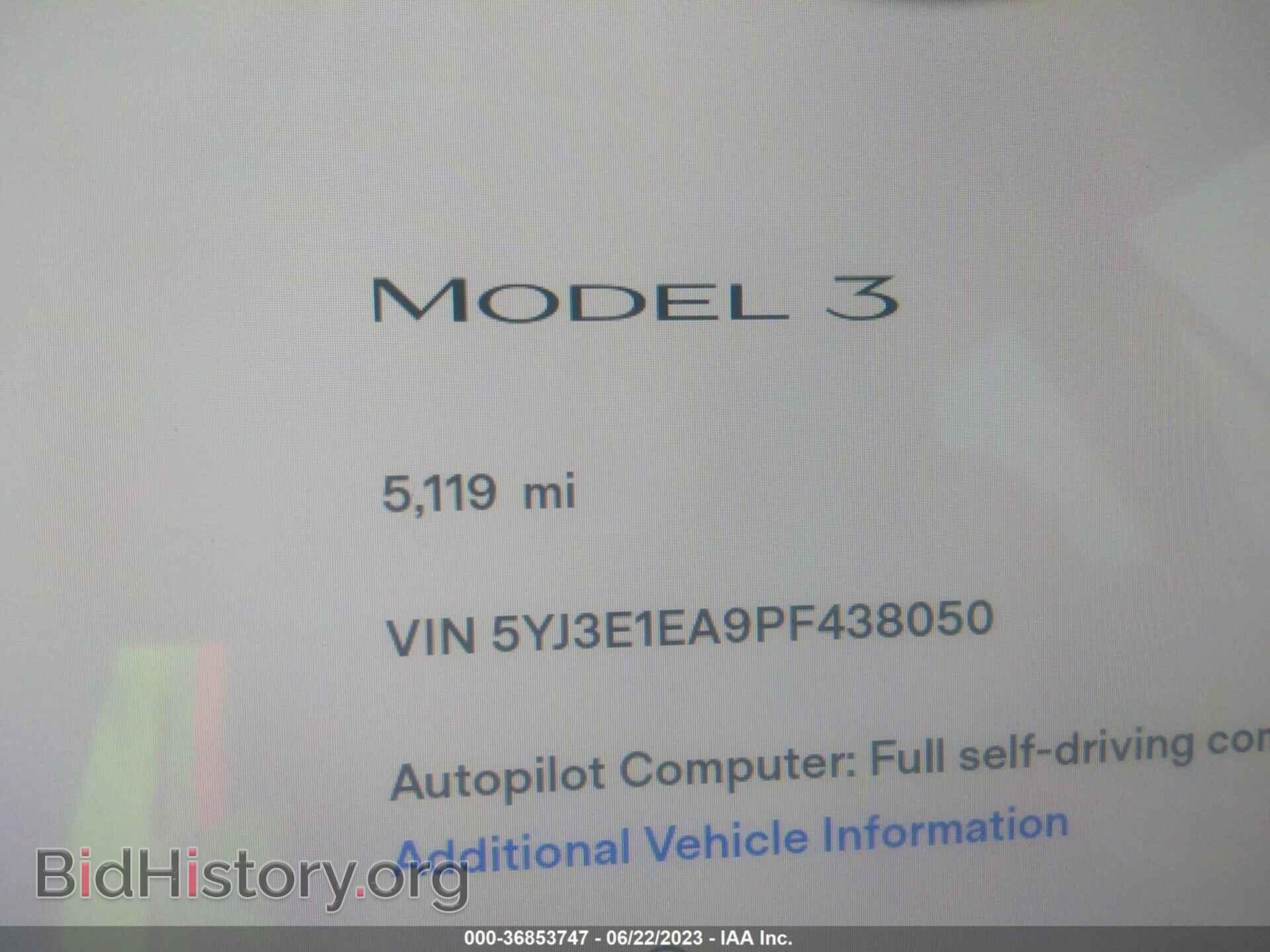 2023 TESLA MODEL 3 - VIN: 5YJ3E1EA9PF438050 - Фото 7