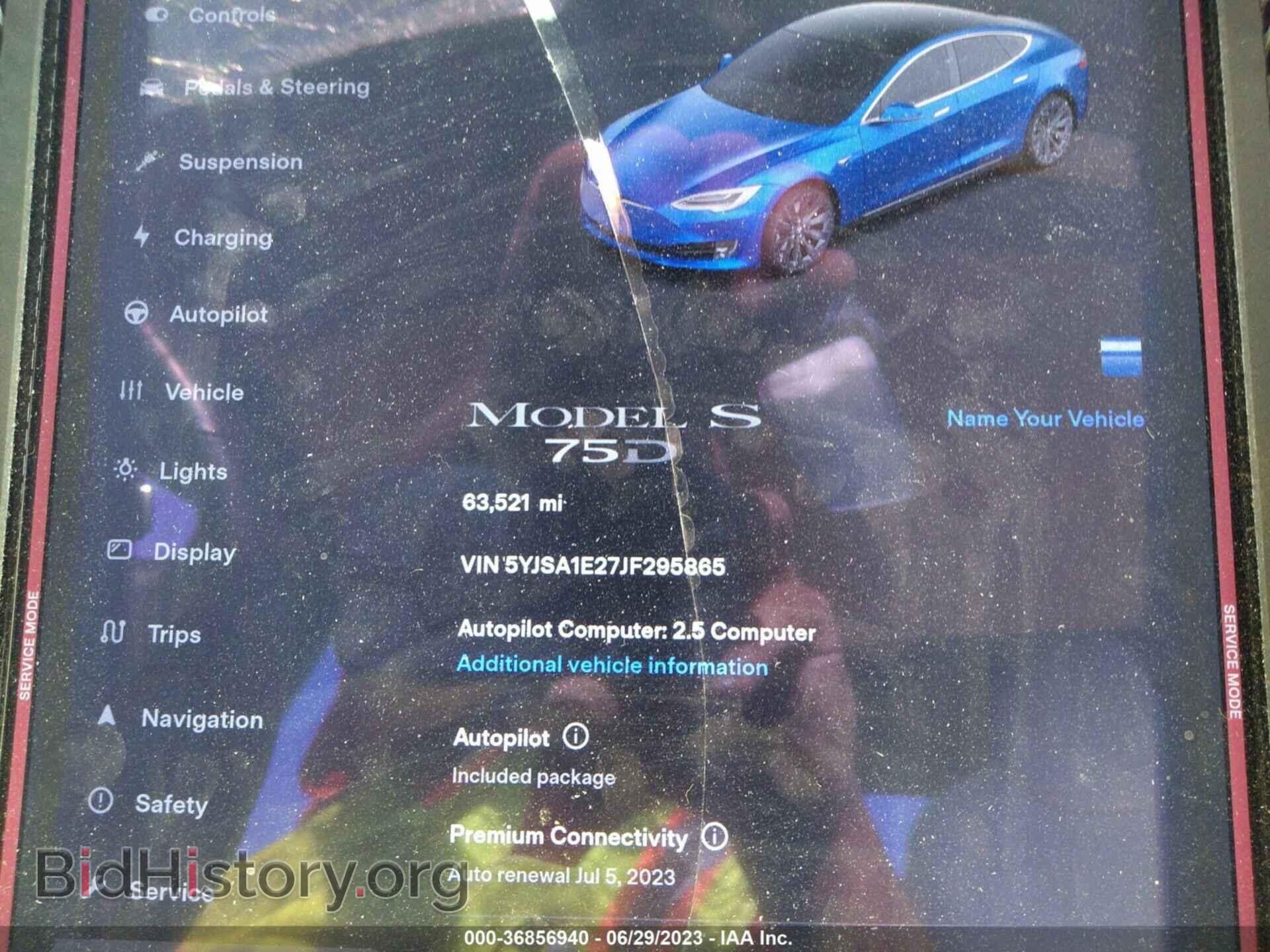 2018 TESLA MODEL S - VIN: 5YJSA1E27JF295865 - Фото 15
