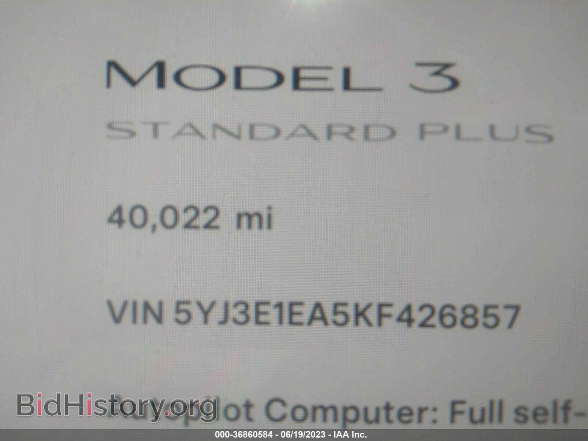 2019 TESLA MODEL 3 - VIN: 5YJ3E1EA5KF426857 - Фото 7