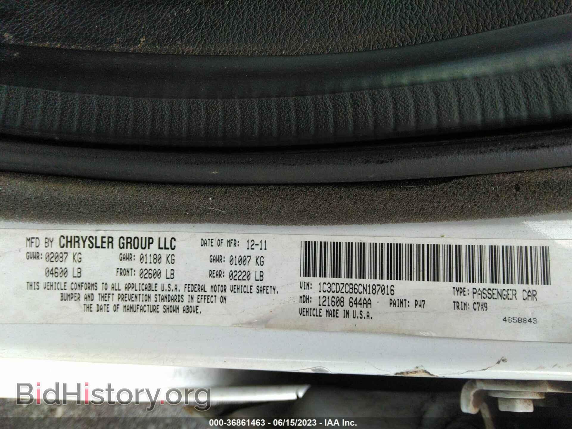 2012 DODGE AVENGER - VIN: 1C3CDZCB6CN187016 - Photo 9