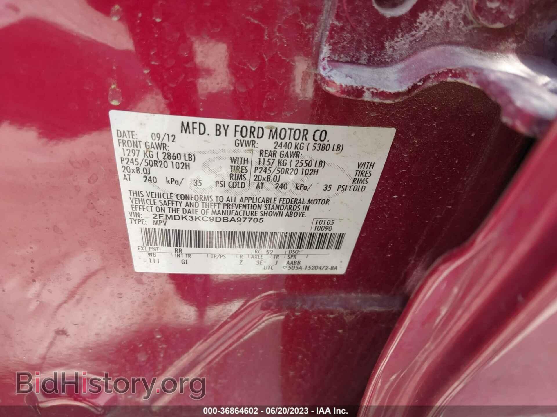 2013 FORD EDGE - VIN: 2FMDK3KC9DBA97705 - Photo 9