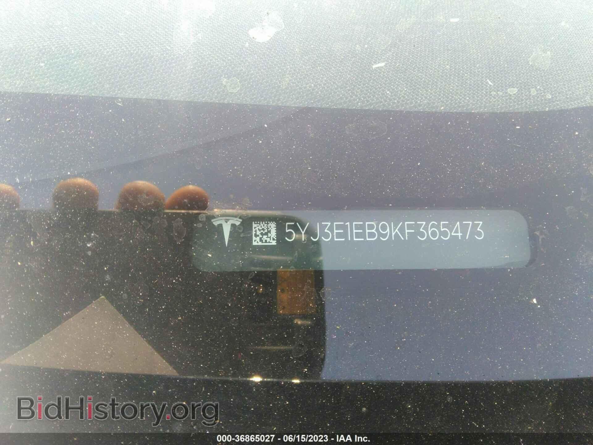 2019 TESLA MODEL 3 - VIN: 5YJ3E1EB9KF365473 - Фото 9