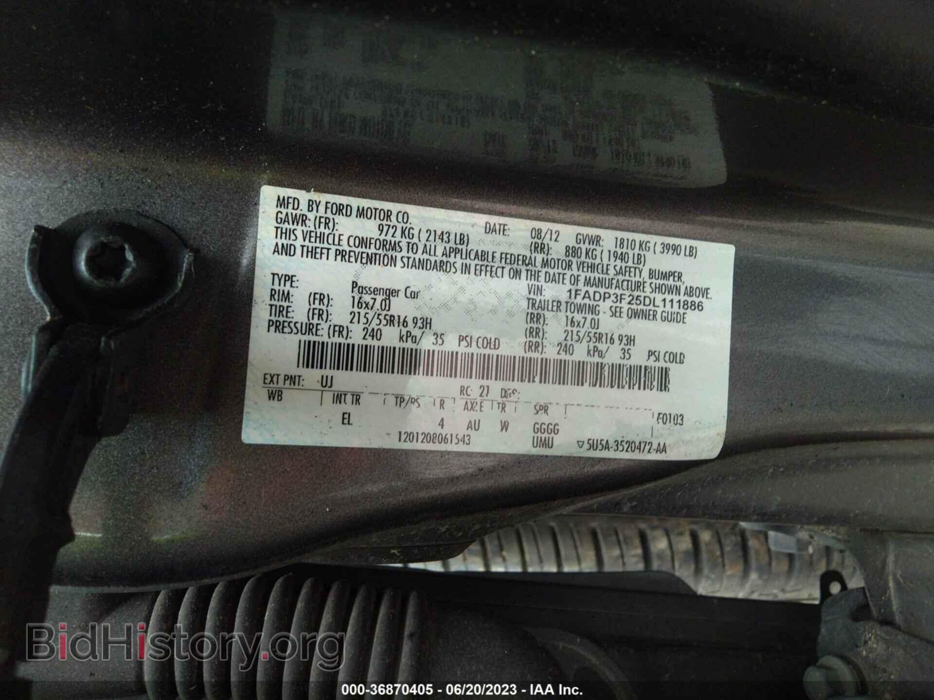 2013 FORD FOCUS - VIN: 1FADP3F25DL111886 - Photo 9