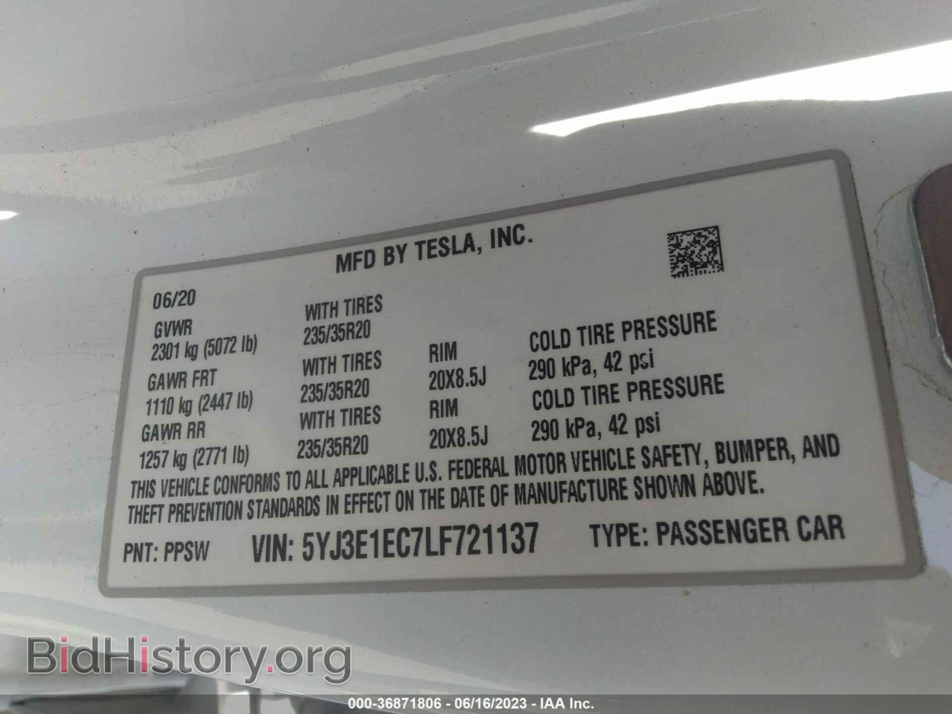 2020 TESLA MODEL 3 - VIN: 5YJ3E1EC7LF721137 - Photo 9