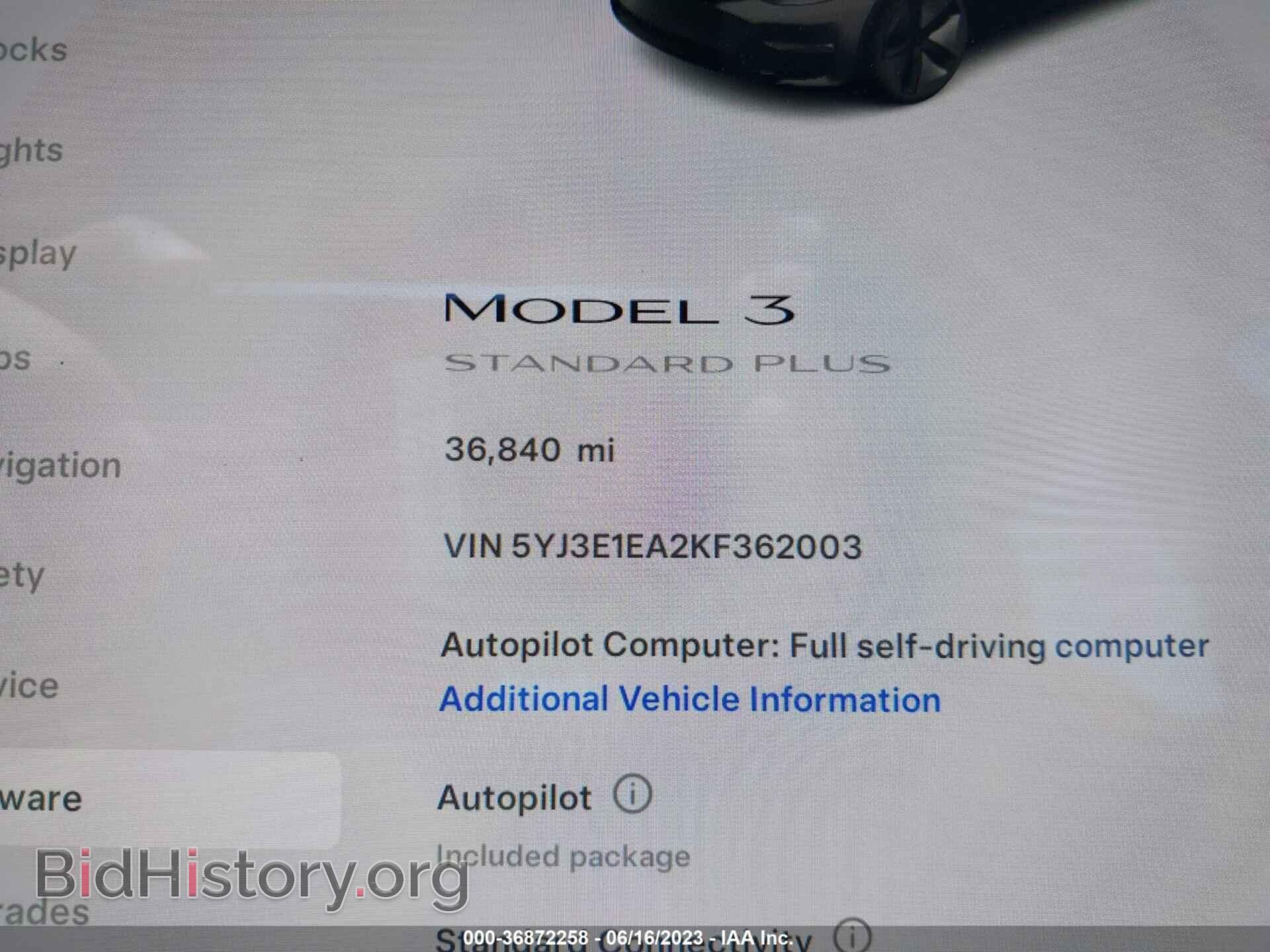 2019 TESLA MODEL 3 - VIN: 5YJ3E1EA2KF362003 - Фото 14