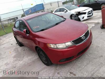 2010 Kia FORTE EX, красный — VIN KNAFU4A29A5863421, IAAI