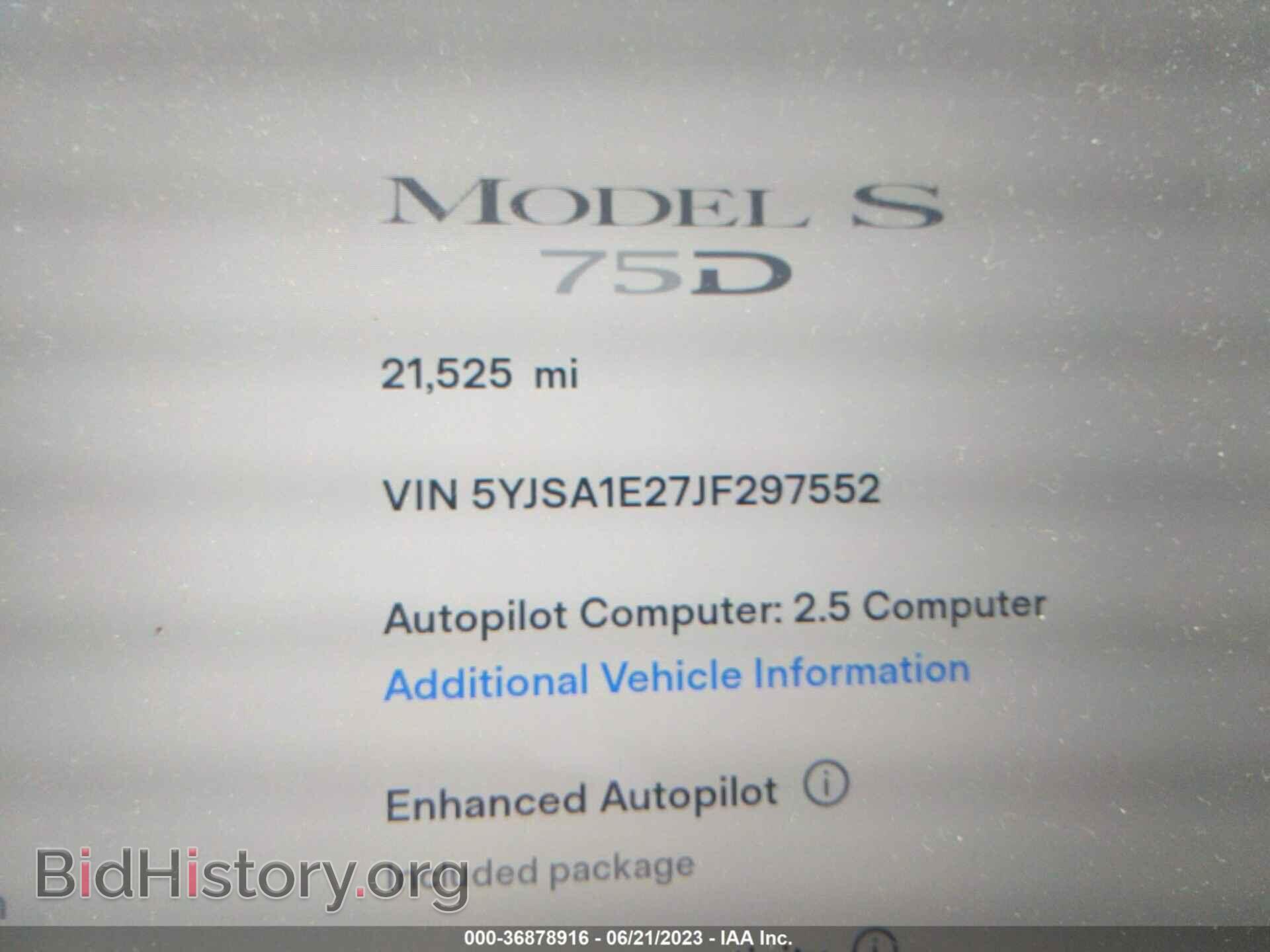 2018 TESLA MODEL S - VIN: 5YJSA1E27JF297552 - Фото 7