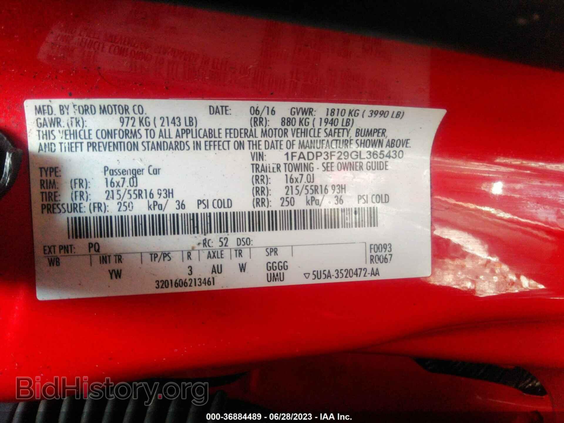 2016 FORD FOCUS - VIN: 1FADP3F29GL365430 - Фото 9