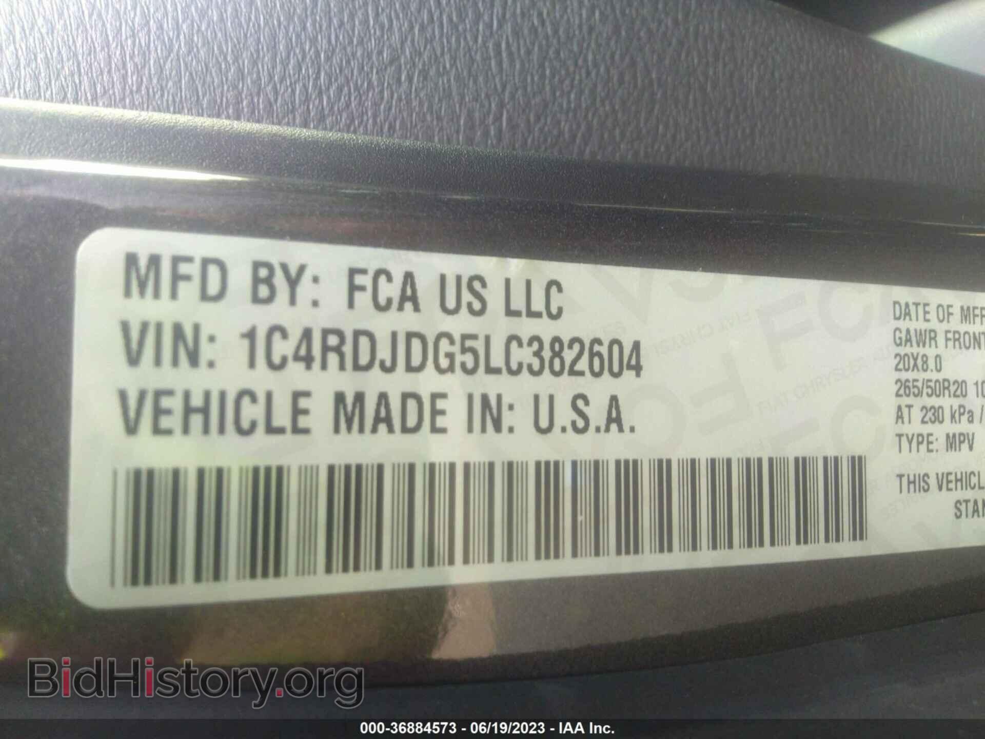 2020 DODGE DURANGO - VIN: 1C4RDJDG5LC382604 - Photo 9