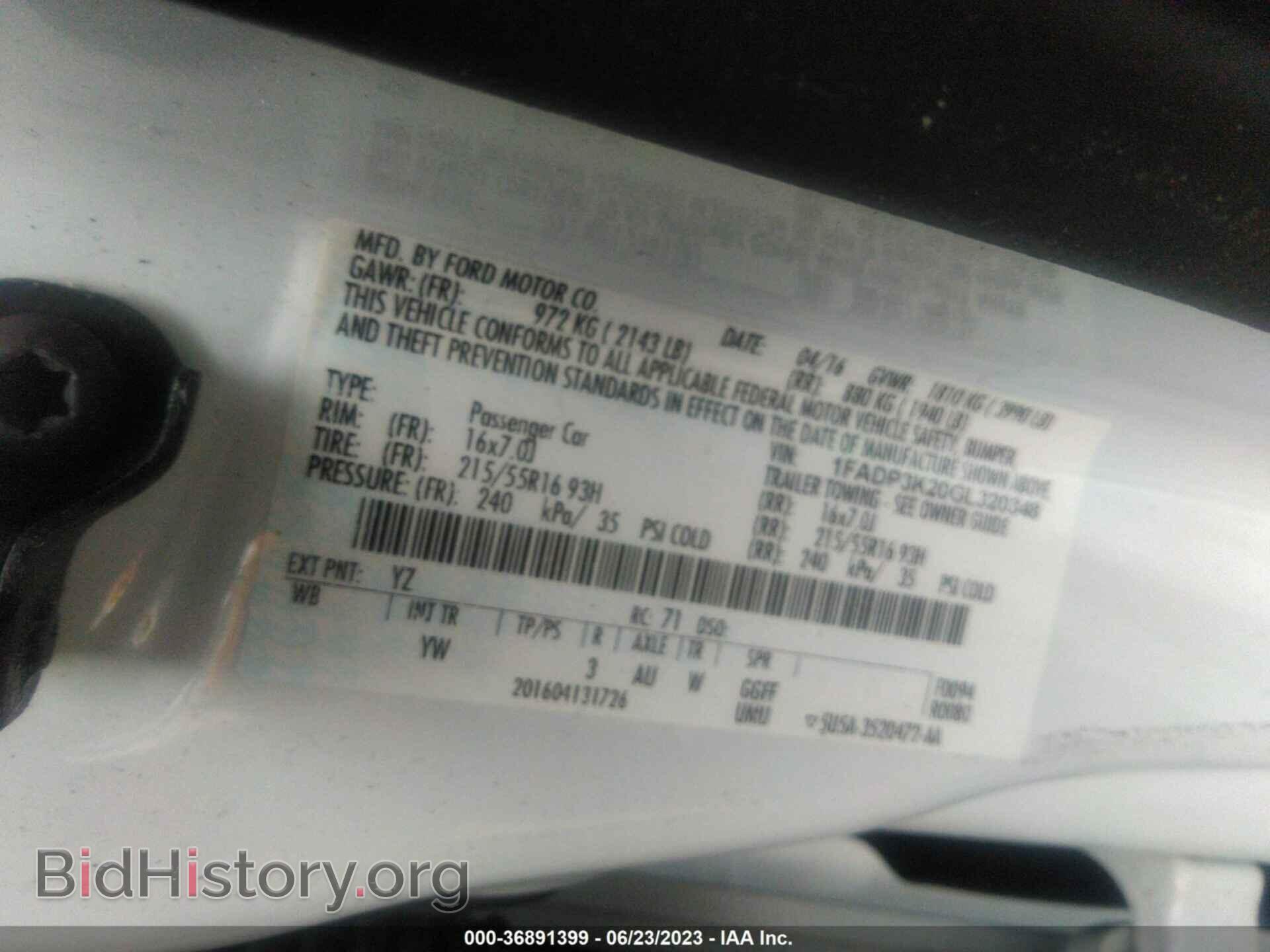 2016 FORD FOCUS - VIN: 1FADP3K20GL320348 - Photo 9