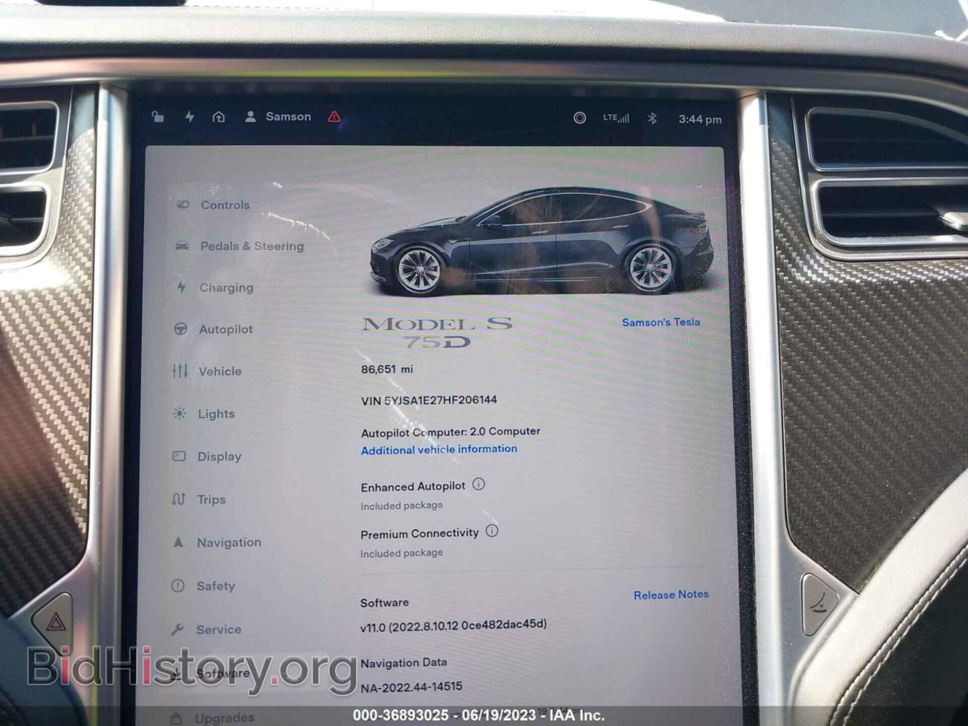 2017 TESLA MODEL S - VIN: 5YJSA1E27HF206144 - Photo 7