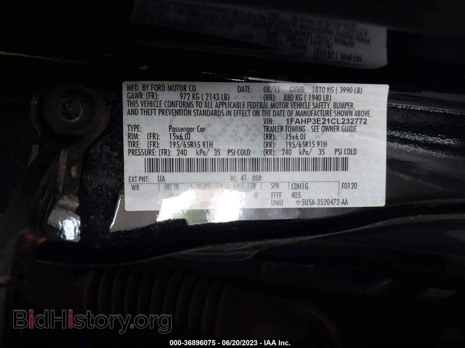 2012 FORD FOCUS - VIN: 1FAHP3E21CL232772 - Фото 9