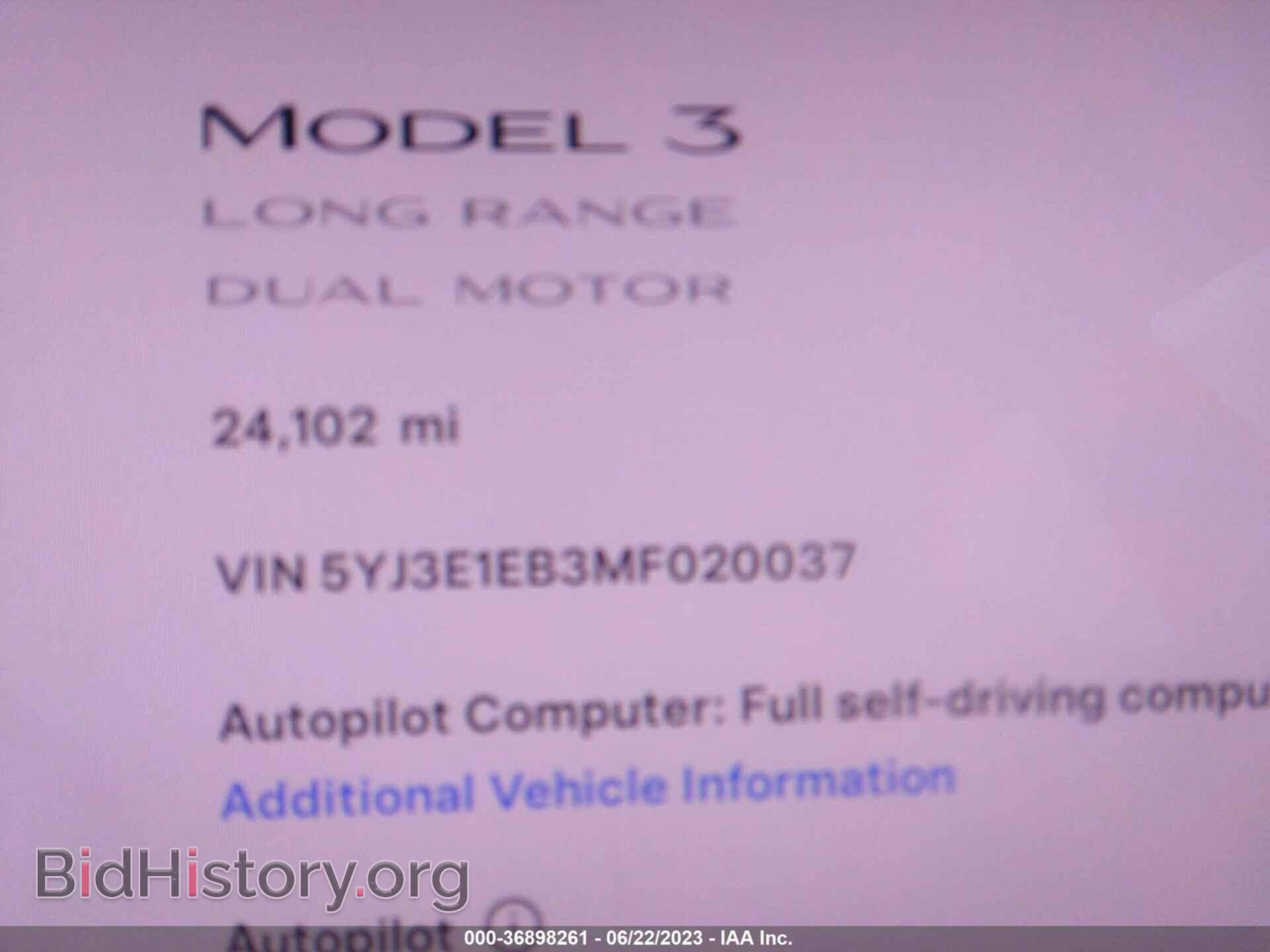 2021 TESLA MODEL 3 - VIN: 5YJ3E1EB3MF020037 - Фото 7