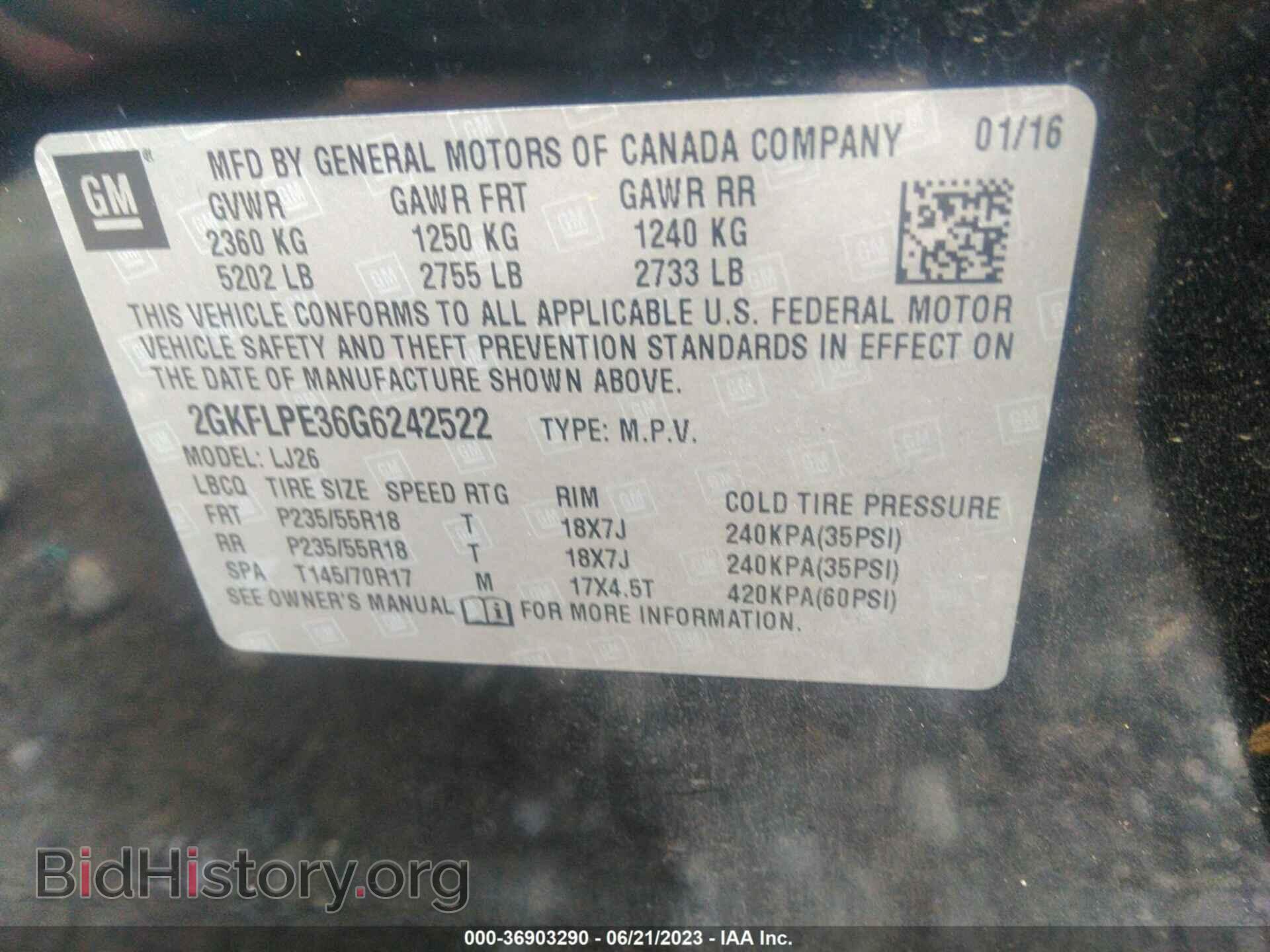 2016 GMC TERRAIN - VIN: 2GKFLPE36G6242522 - Фото 9