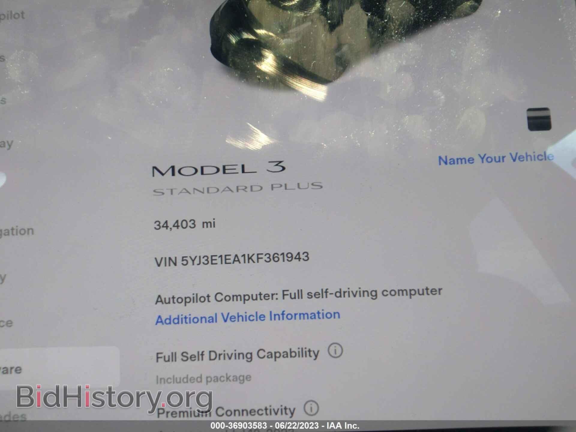 2019 TESLA MODEL 3 - VIN: 5YJ3E1EA1KF361943 - Фото 7