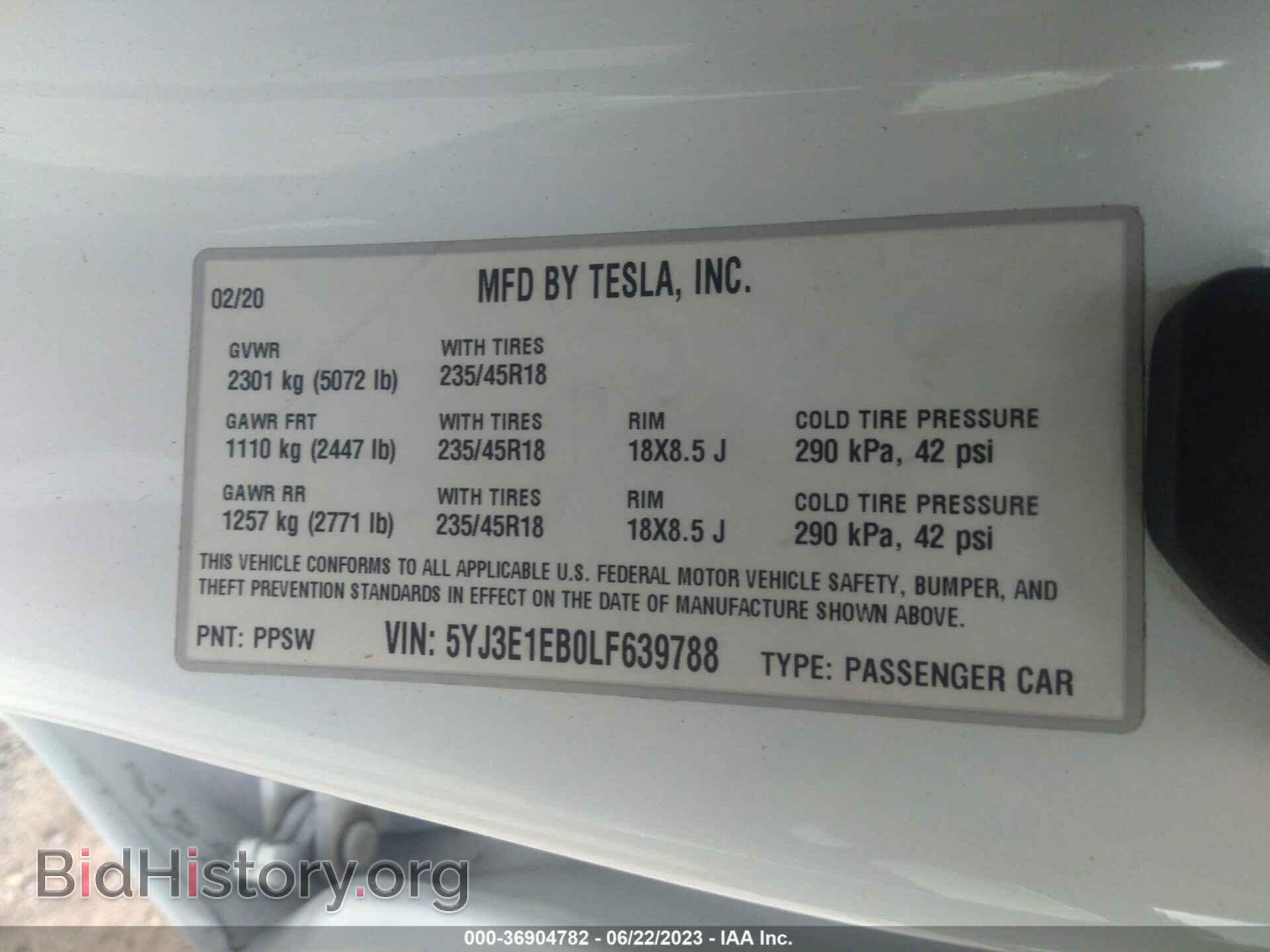 2020 TESLA MODEL 3 - VIN: 5YJ3E1EB0LF639788 - Photo 9