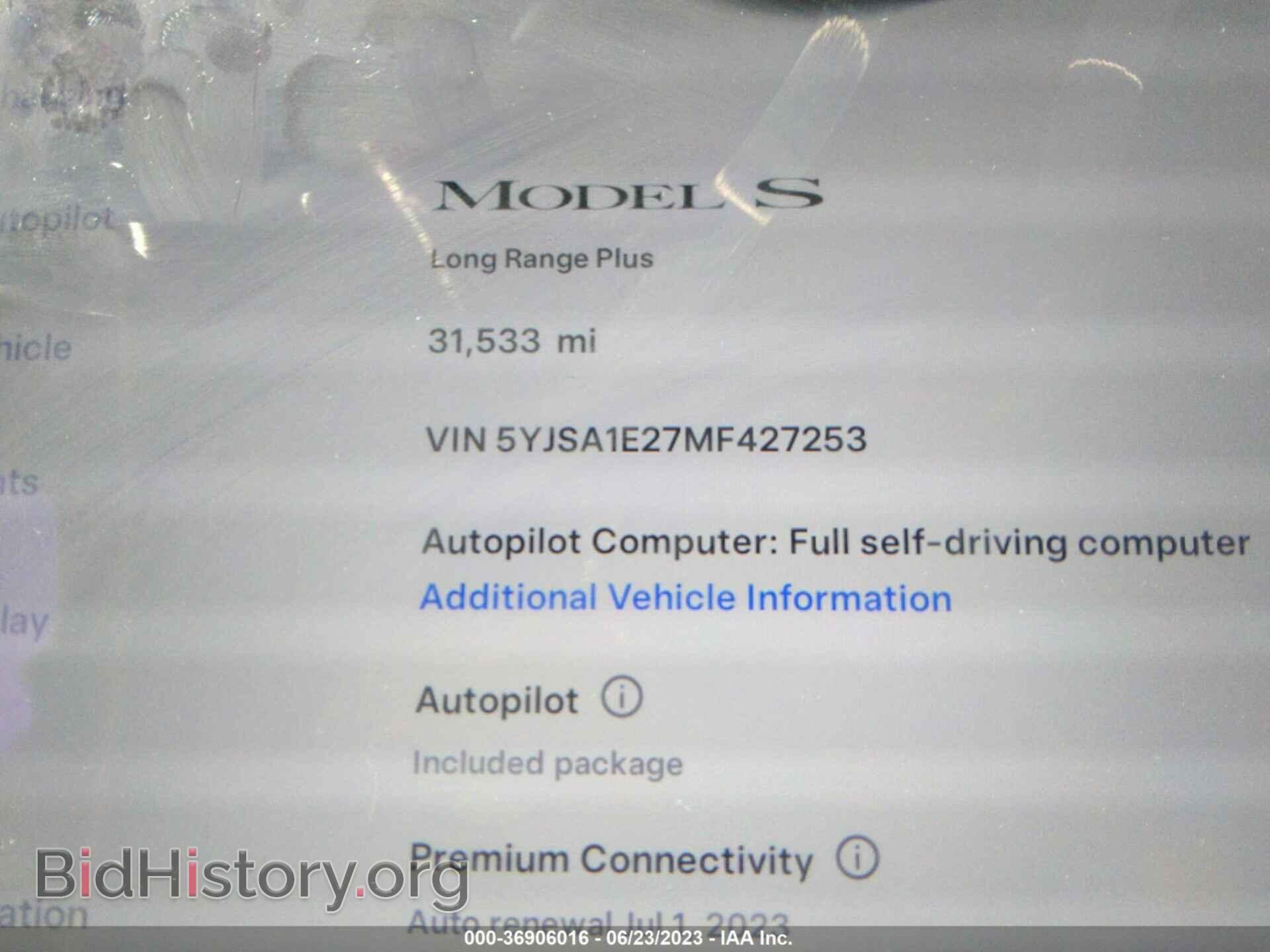 2021 TESLA MODEL S - VIN: 5YJSA1E27MF427253 - Photo 7