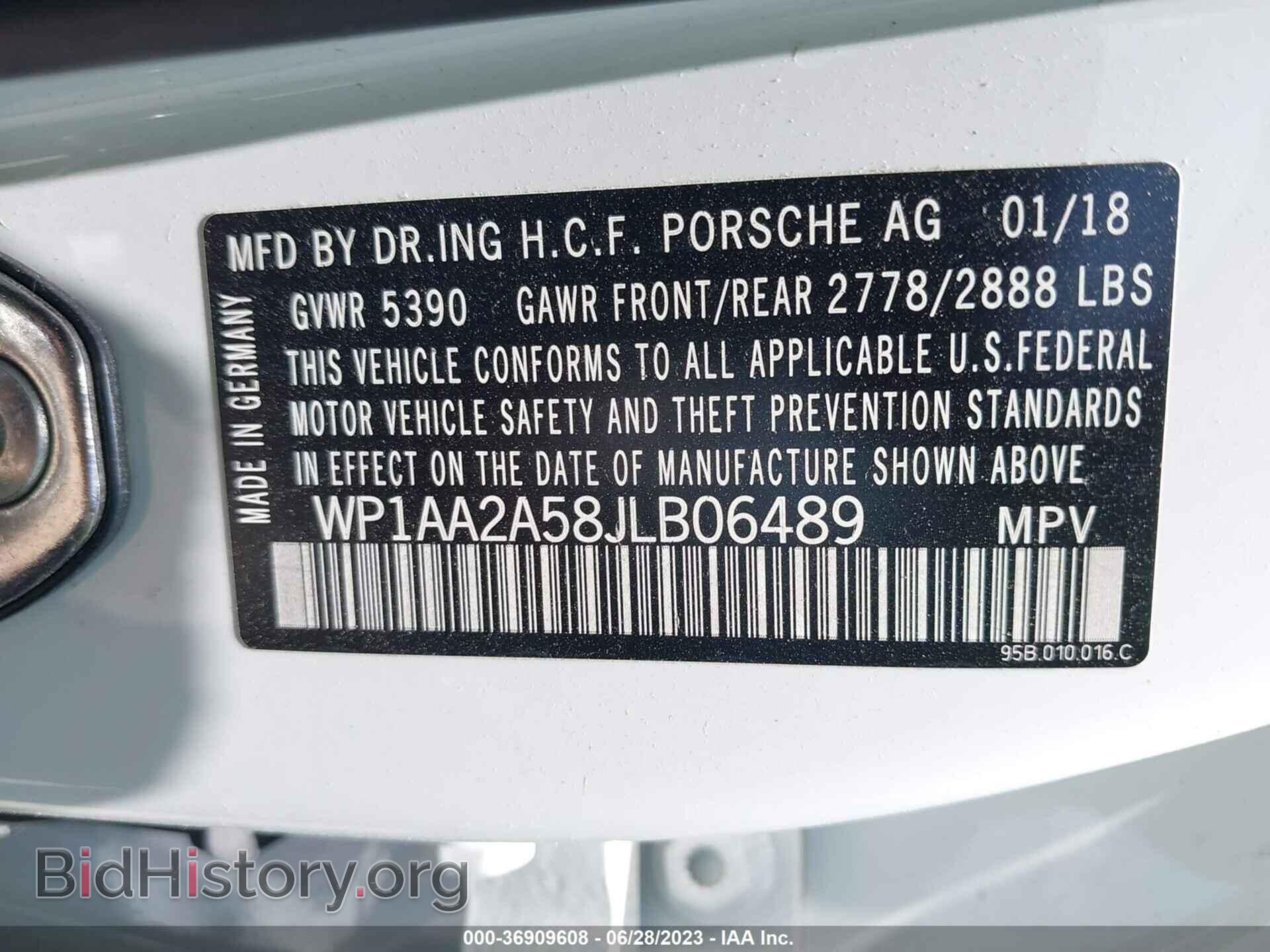 2018 PORSCHE MACAN - VIN: WP1AA2A58JLB06489 - Фото 9