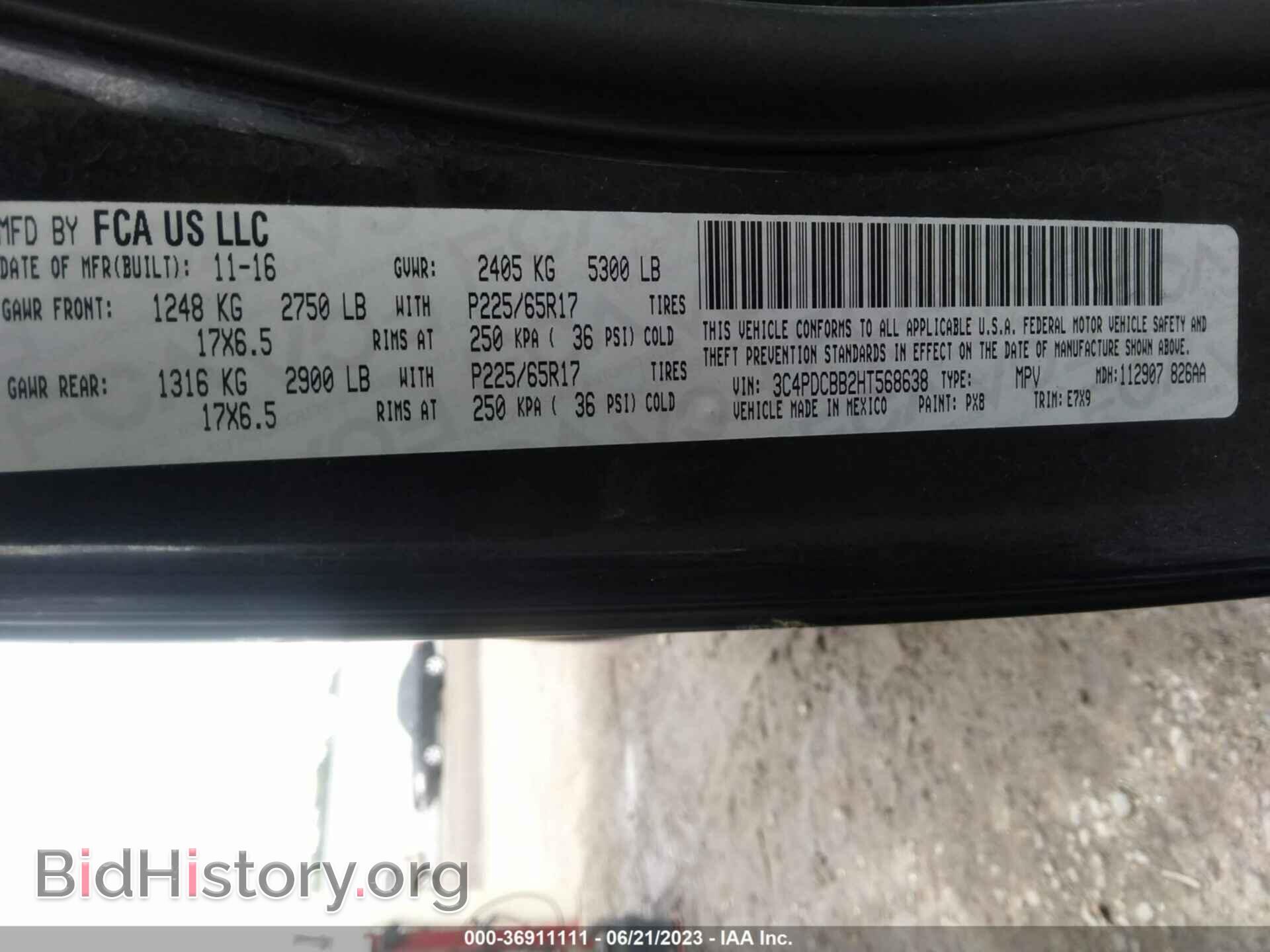 2017 DODGE JOURNEY - VIN: 3C4PDCBB2HT568638 - Фото 9